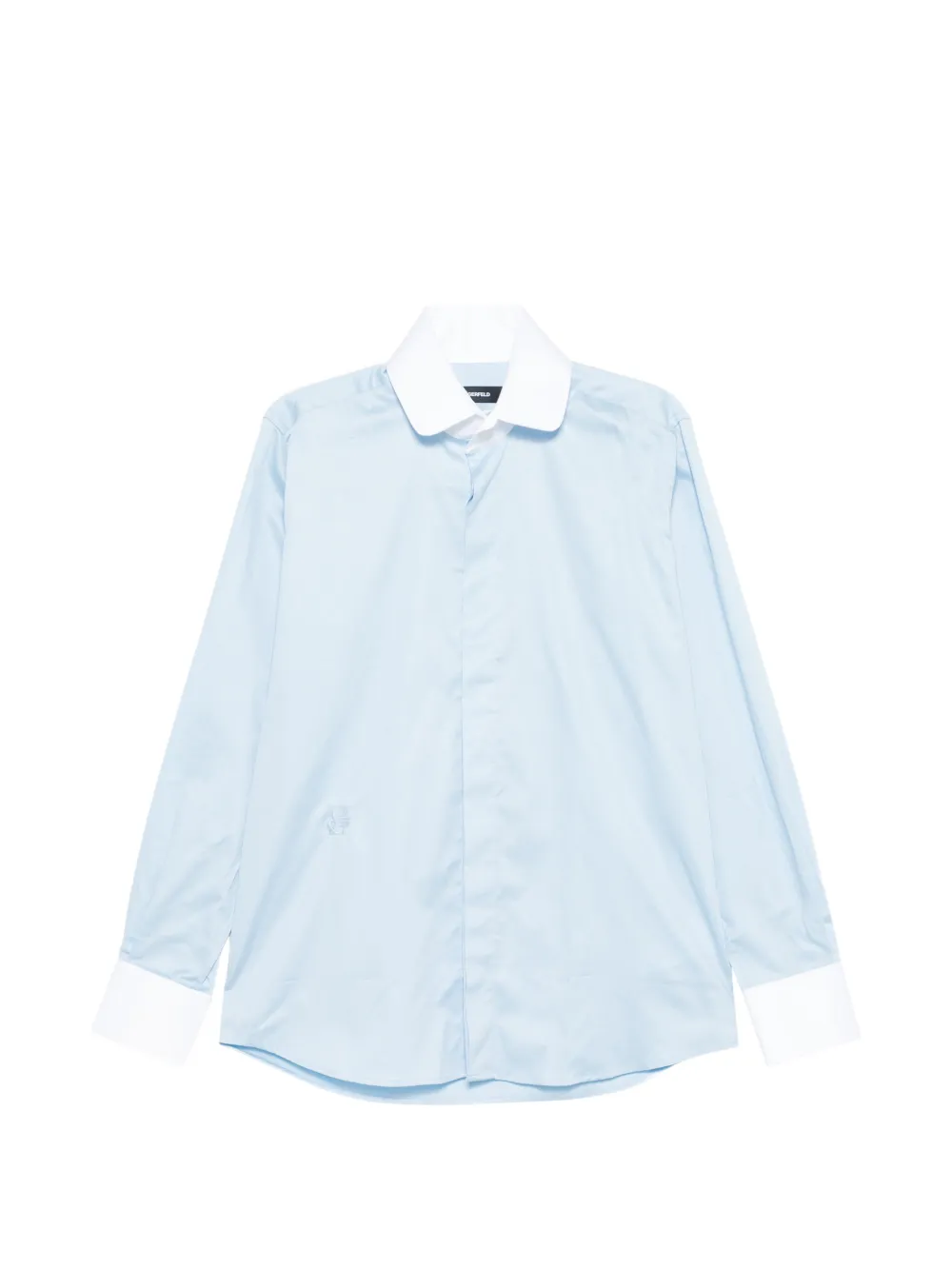 Karl Lagerfeld embroidered shirt - Blu