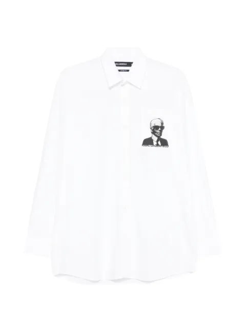 Karl Lagerfeld portrait casual shirt