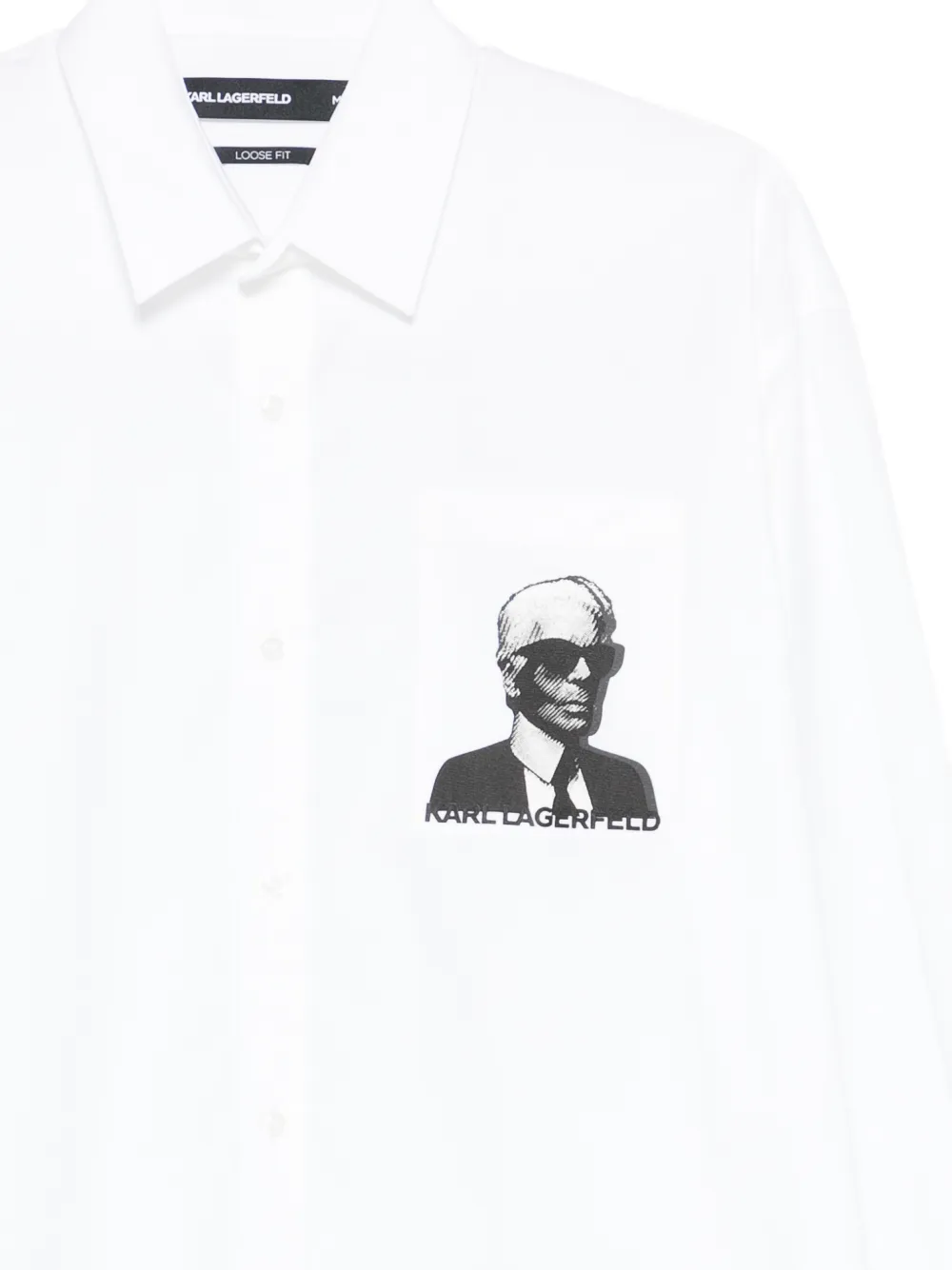 Karl Lagerfeld Portrait casual overhemd Wit