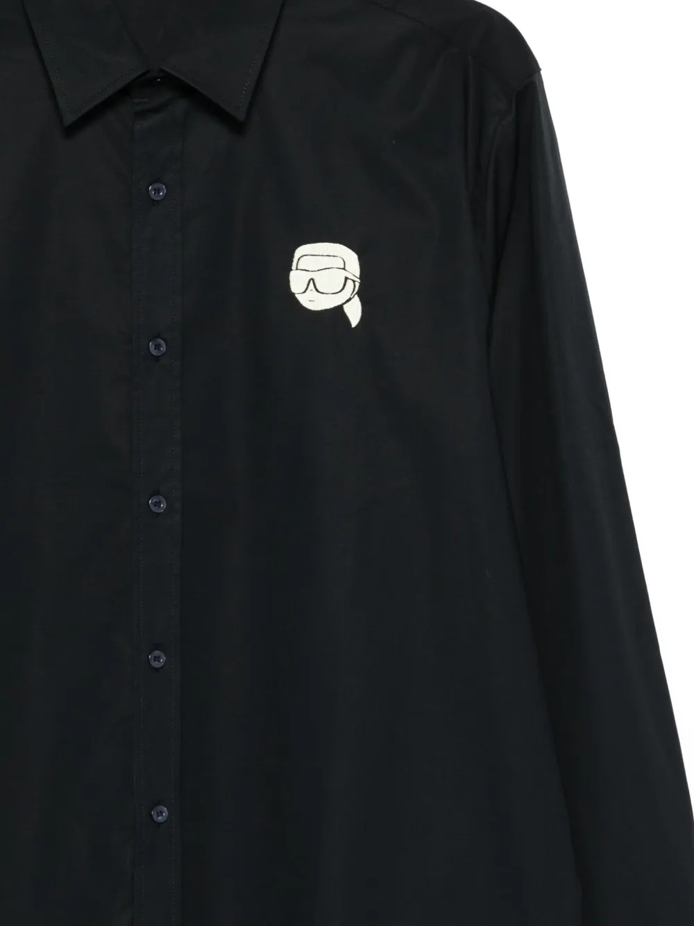 Karl Lagerfeld Overhemd met logodetail Blauw