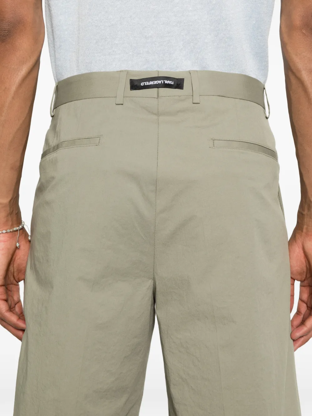 Karl Lagerfeld Geplooide shorts Groen