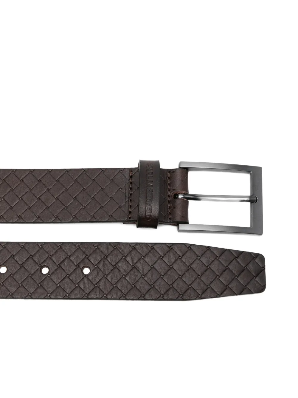 Karl Lagerfeld Leren riem Bruin