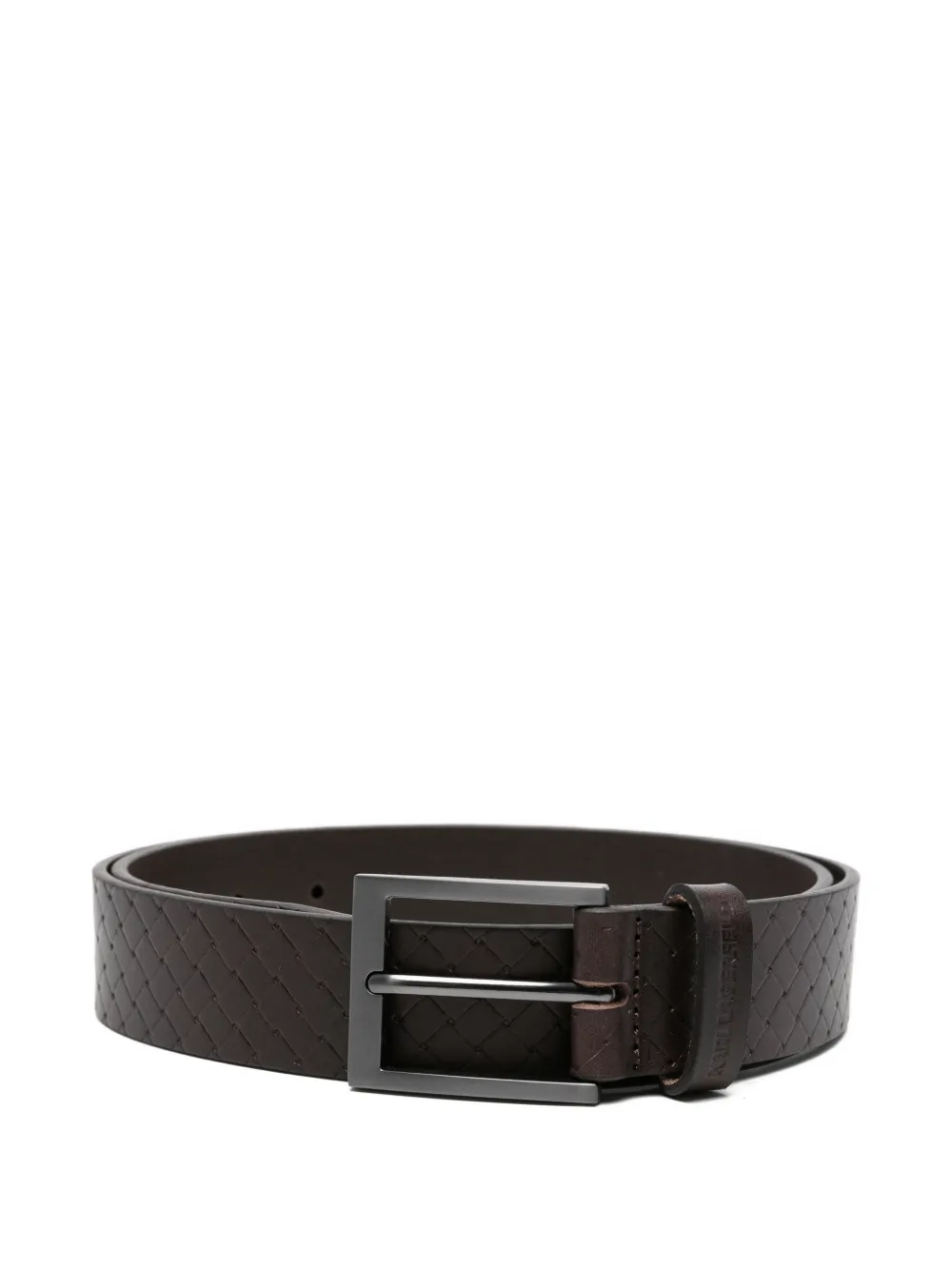 Karl Lagerfeld leather belt - Marrone