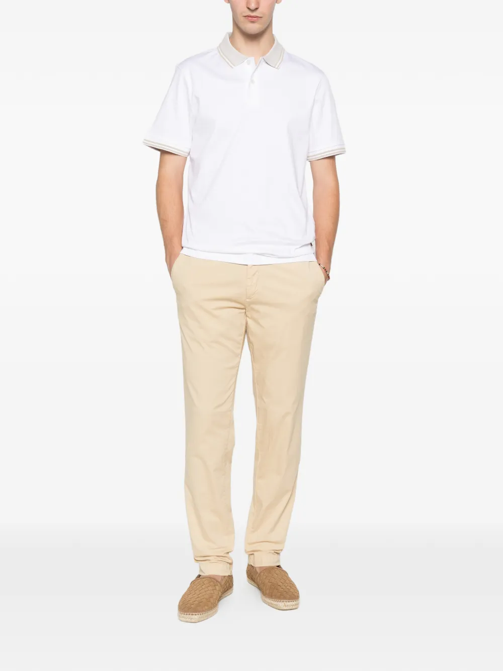 Karl Lagerfeld KL-Cliff broek met rits Beige