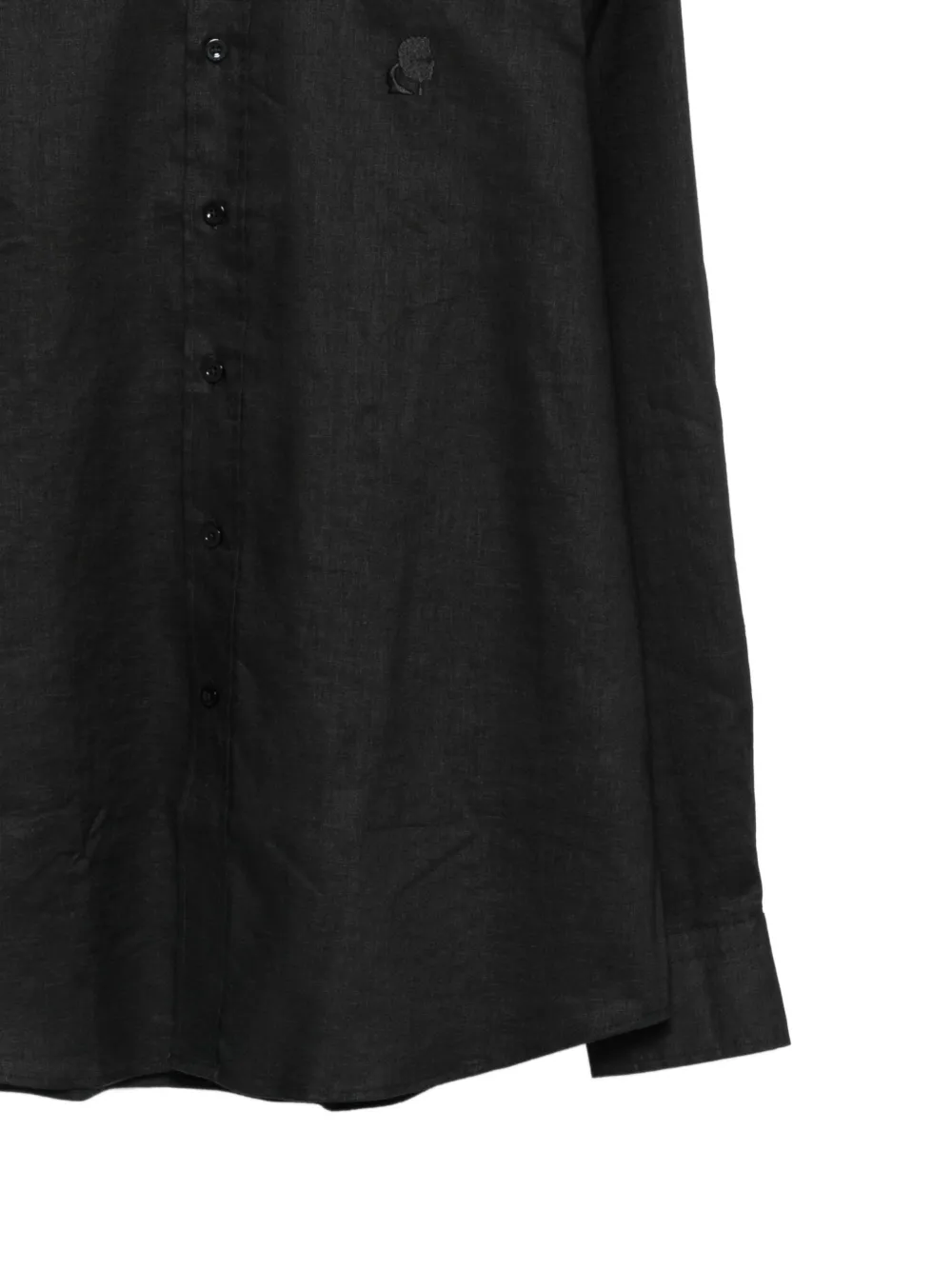 Karl Lagerfeld Overhemd met geborduurd logo Zwart