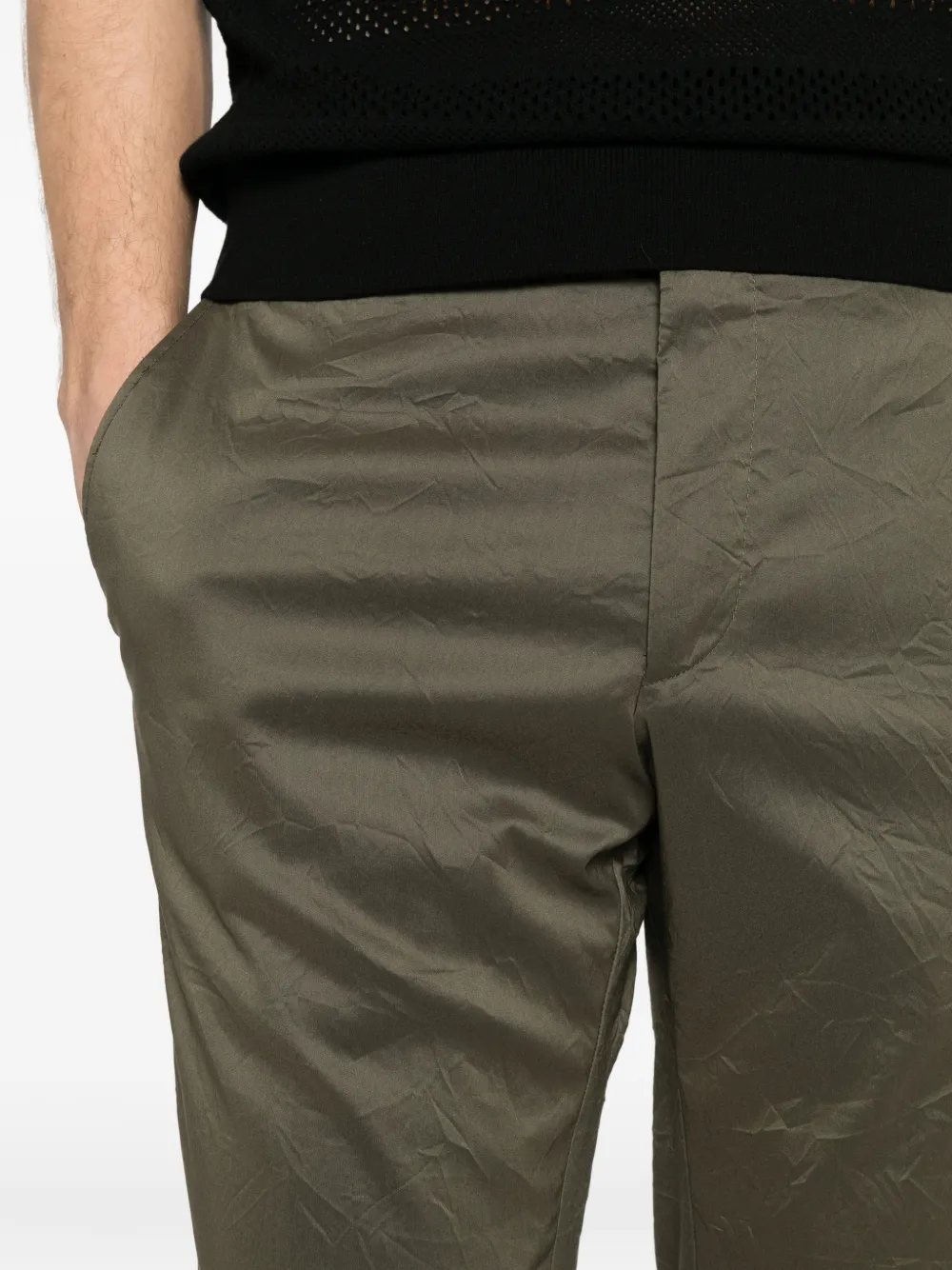 Karl Lagerfeld Road broek met textuur Groen