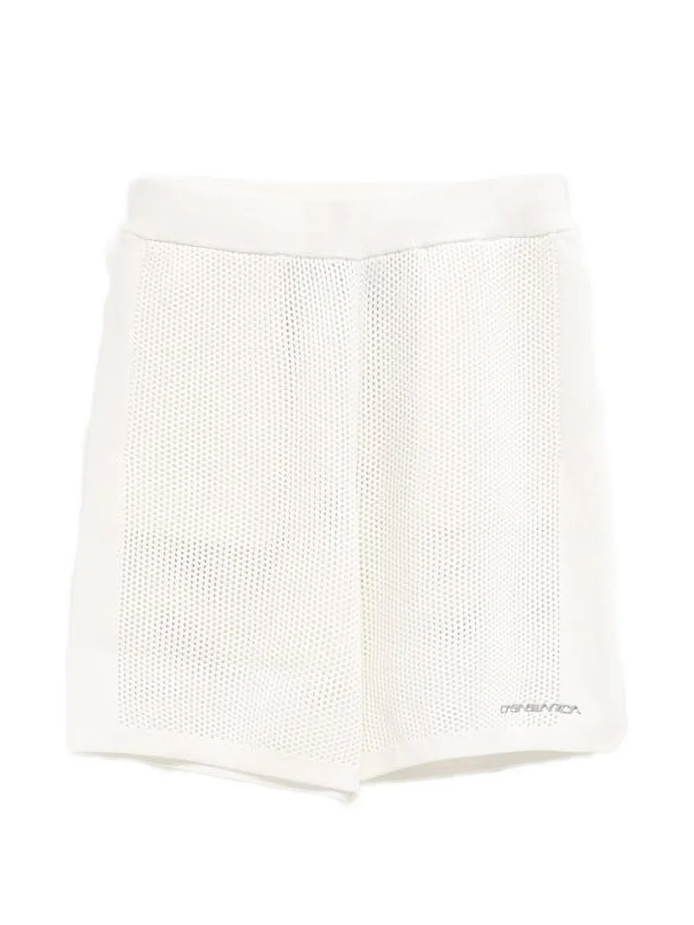 Casablanca logo-embroidered mesh shorts - Bianco