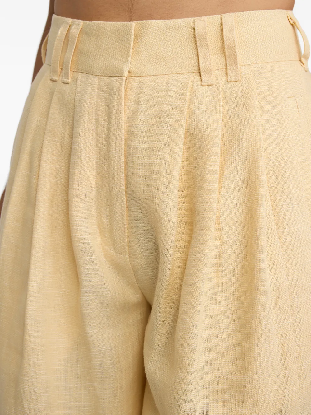 Posse Parker geplooide palazzo broek Beige