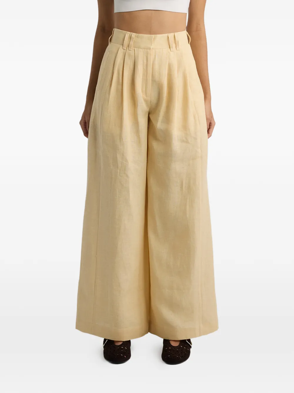 Posse Parker pleated palazzo pants - Toni neutri
