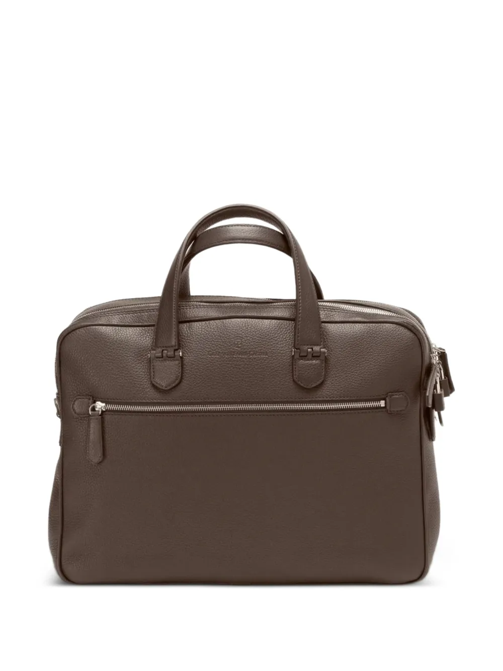 Graf von Faber-Castell zip two-compartment briefcase - Braun