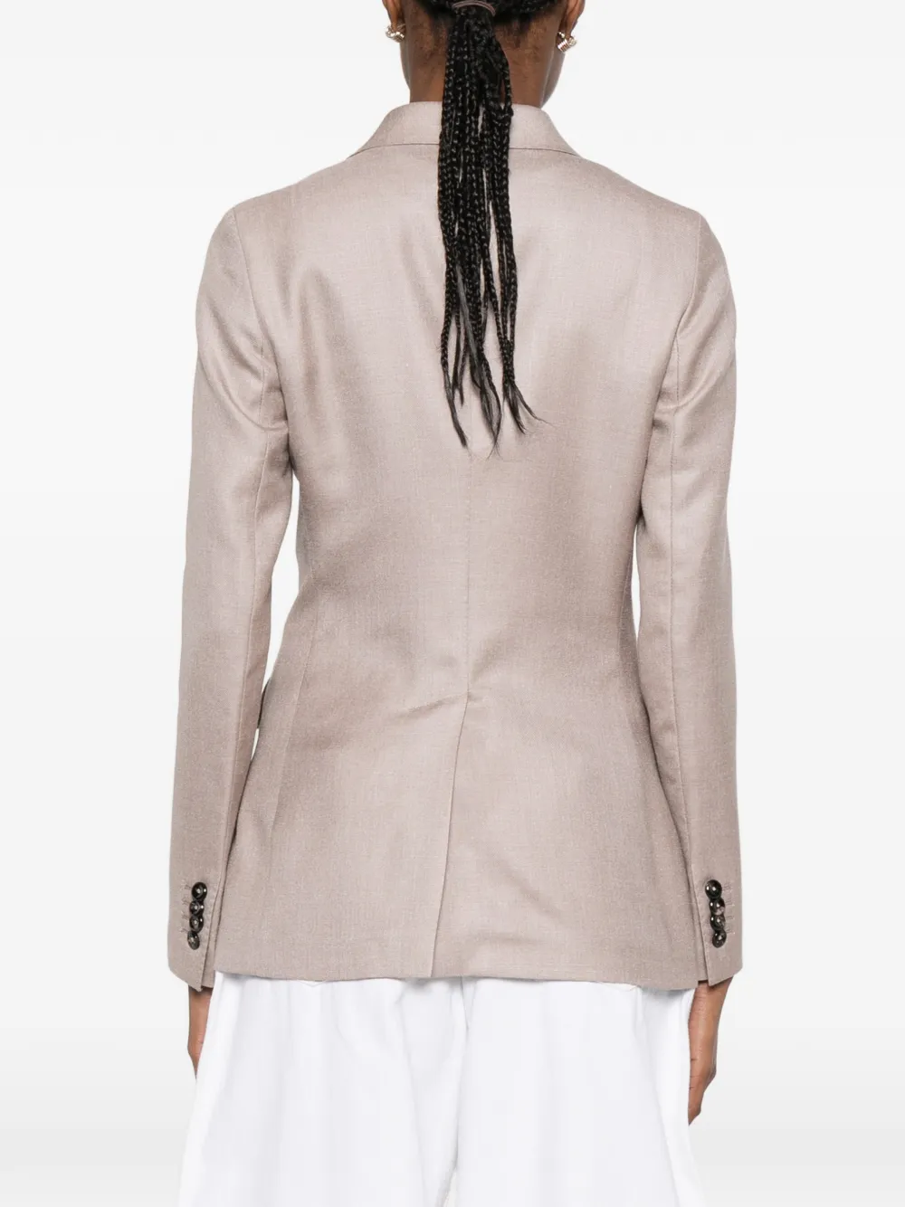 Tagliatore Blazer met dubbele rij knopen en puntige revers Beige