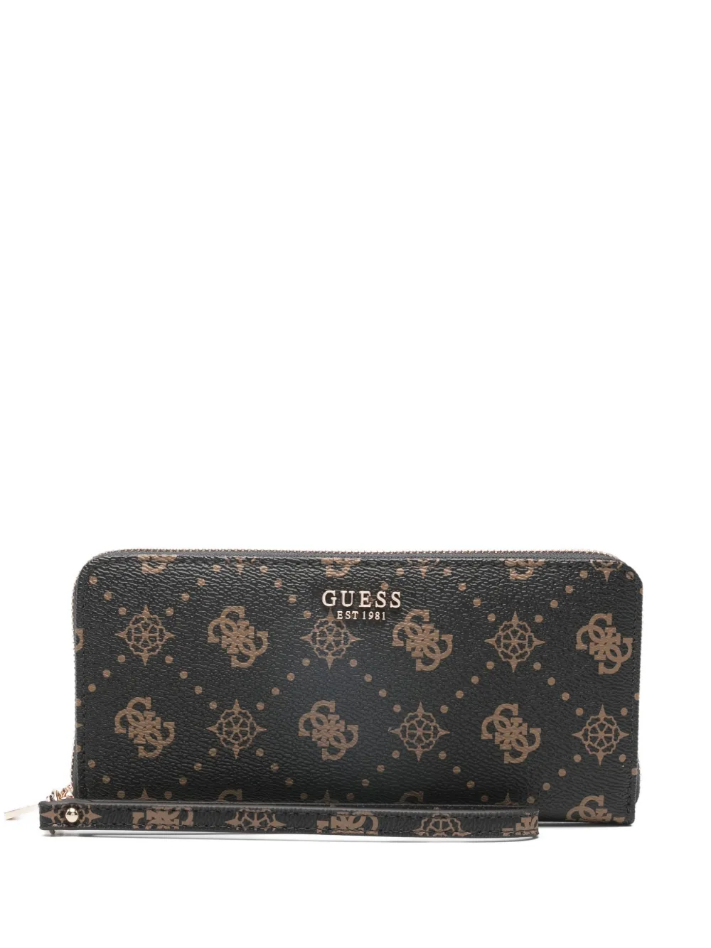 GUESS USA Carrie Monogram zip wallet - Marrone