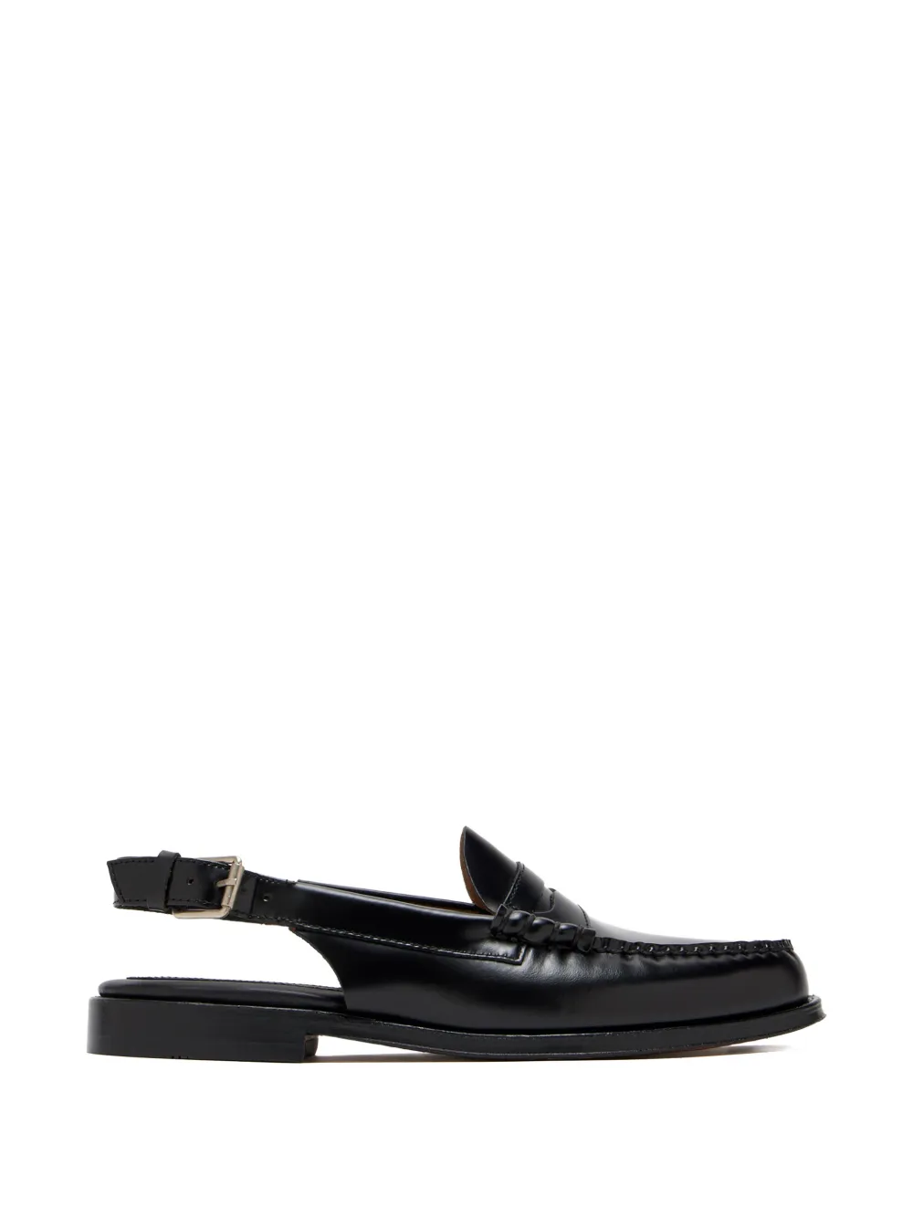 G.H.Bass leather slingback loafers - Nero