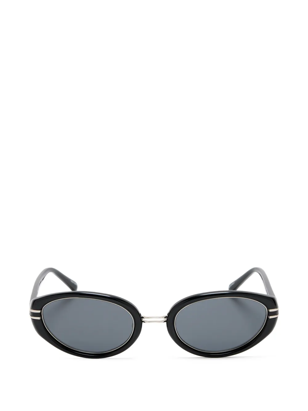 The Attico Ambra oval-frame sunglasses - Nero