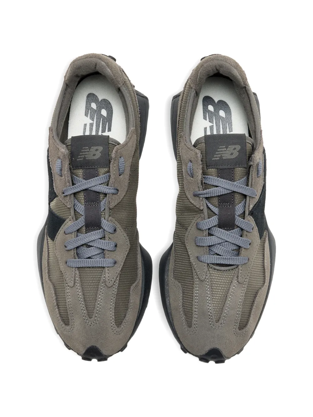 New Balance 327 suede panelled sneakers Grijs