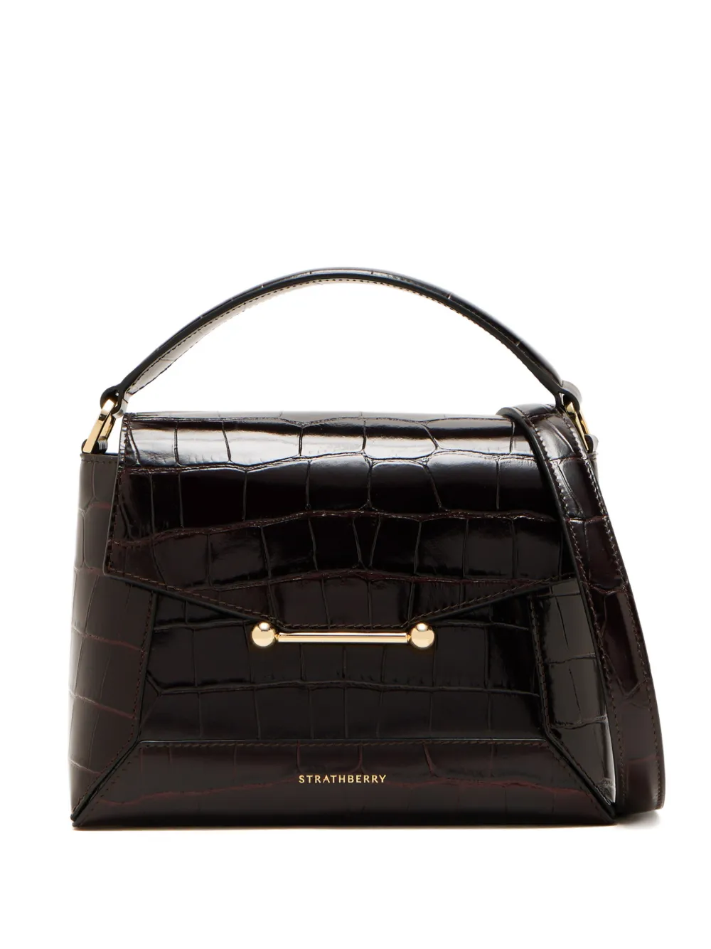 Strathberry Mosaic croc-effect tote bag