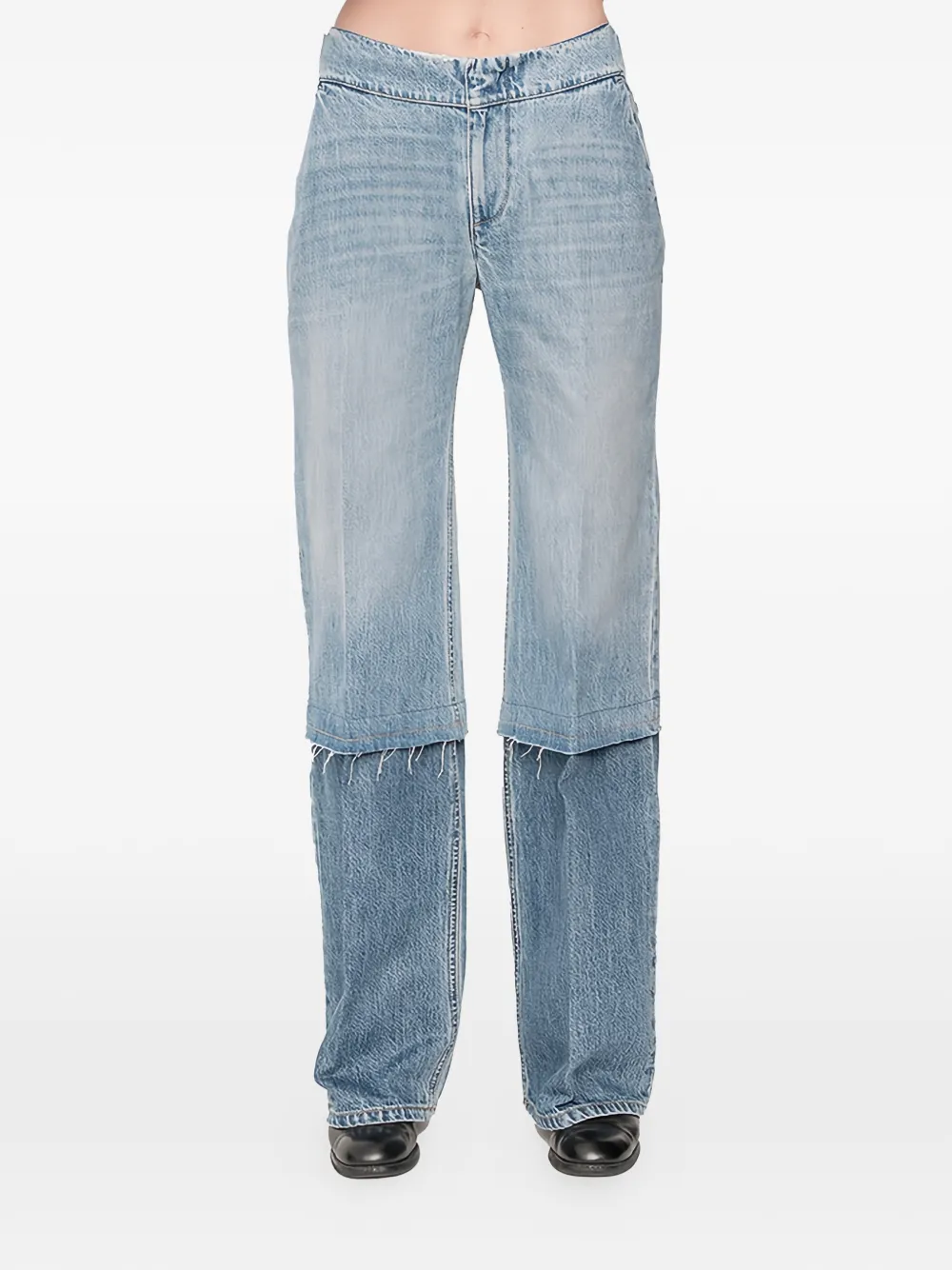 FAÇON JACMIN Passi frayed trousers - Blu