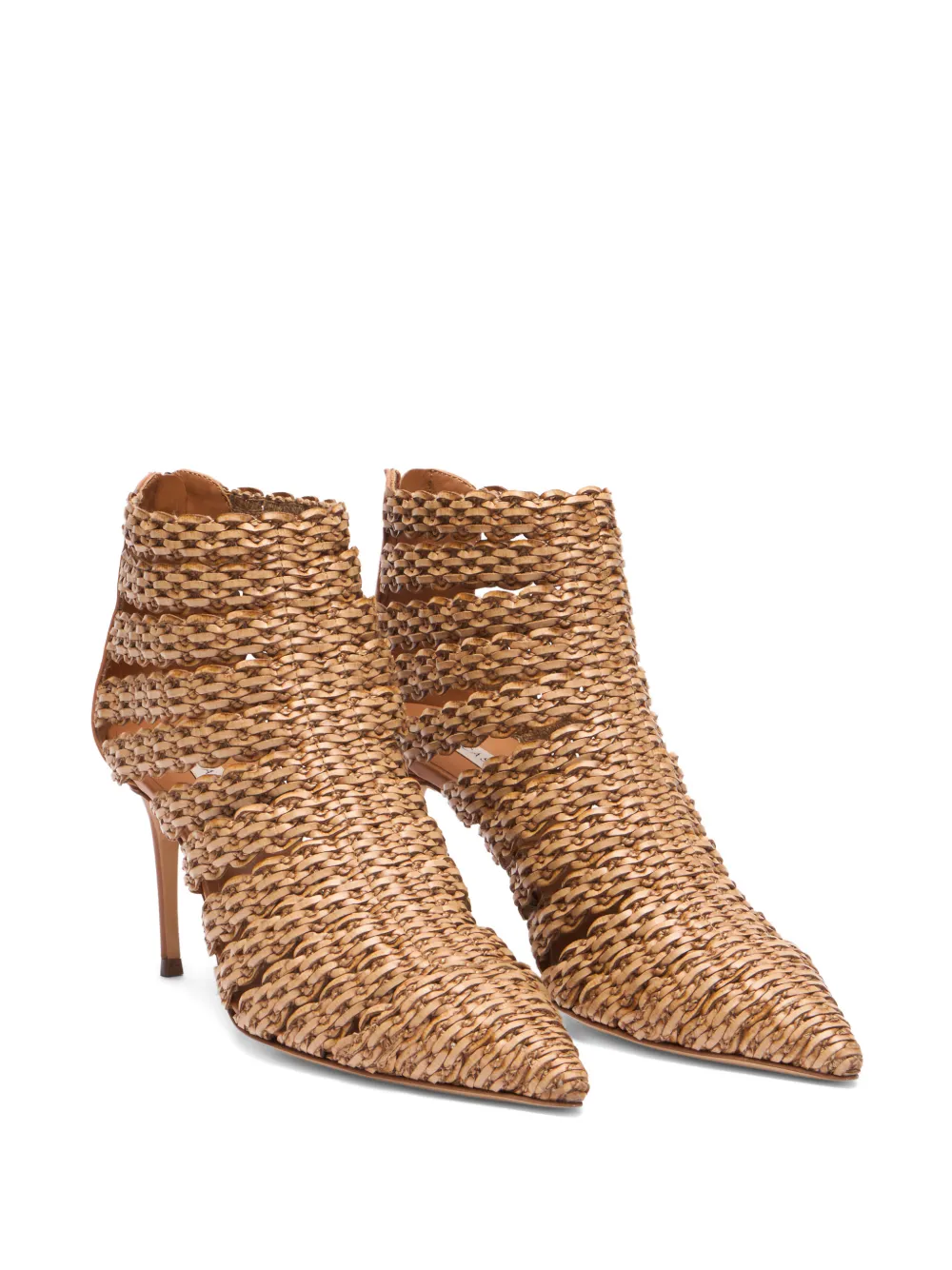 Casadei Laarzen met puntige neus en hak Beige
