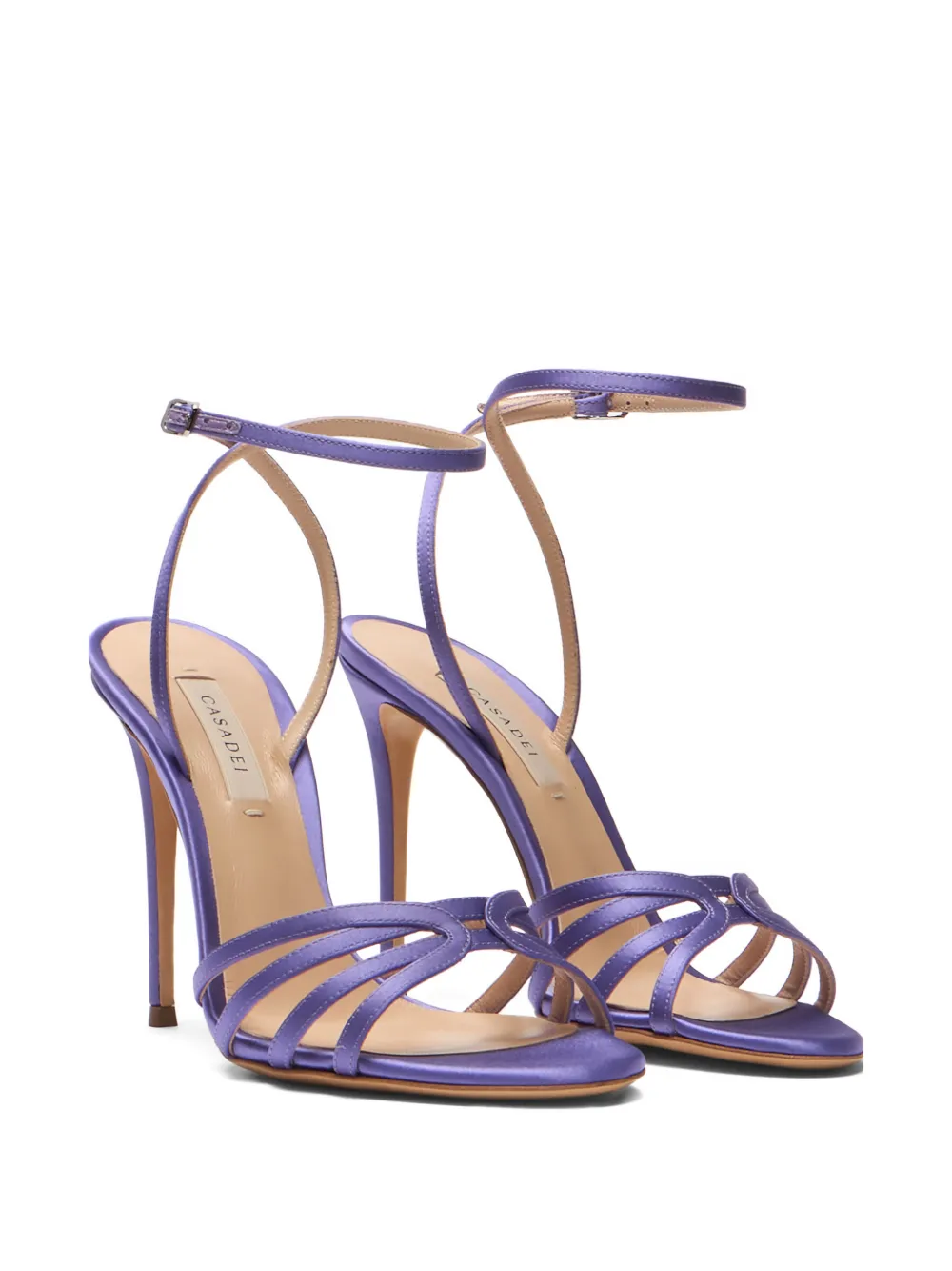 Casadei Julia satin sandals Paars