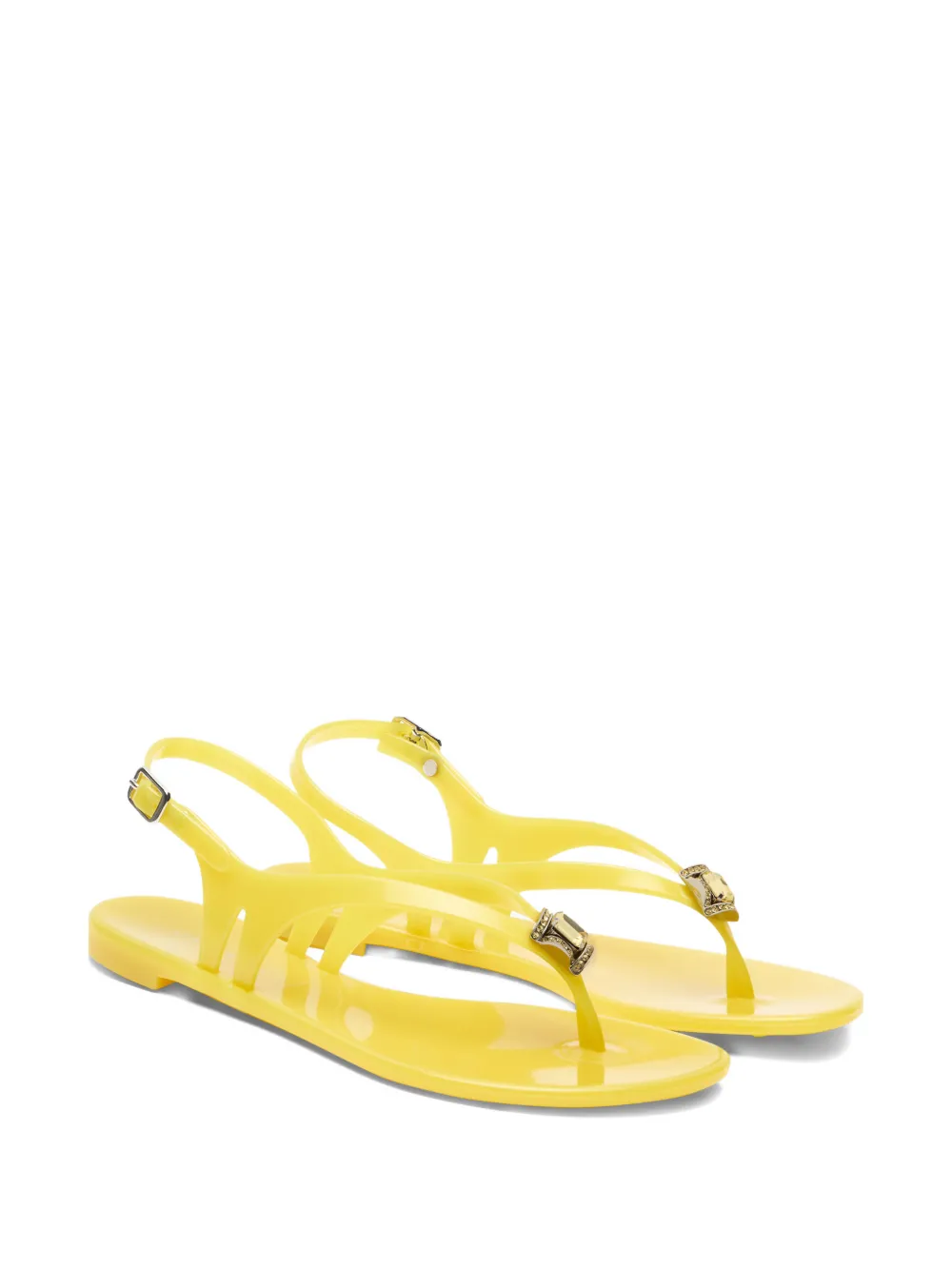 Casadei Jelly slingback sandals Geel