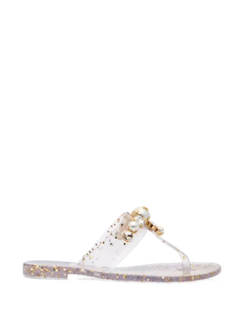 Casadei Jelly Flip-Flops mit Perlendetail
