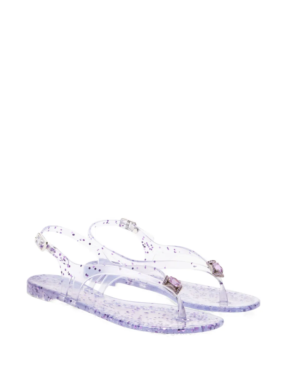 Casadei Jelly sandalen met glitter Wit