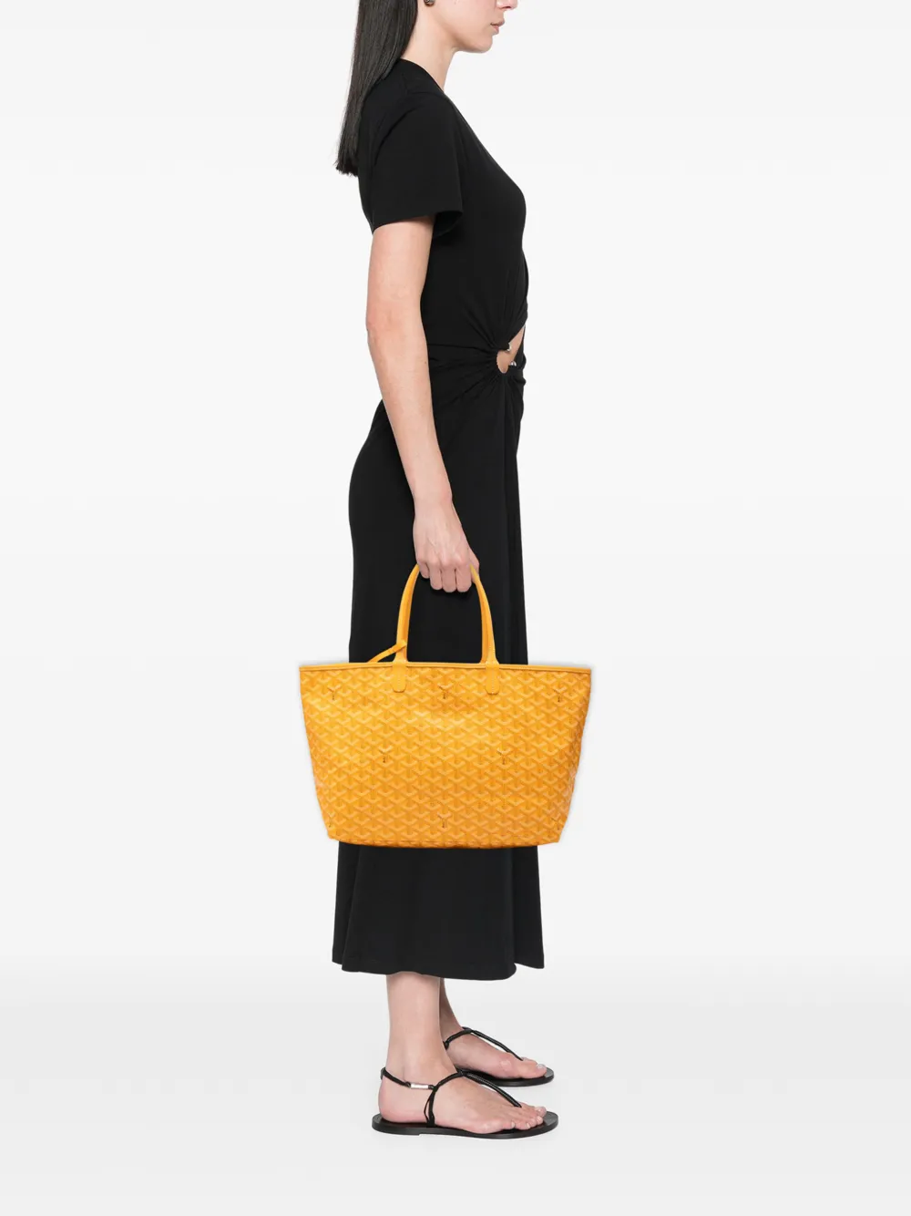  Goyard Pre-owned 2000 Goyardine Artois Pm Tote Bag - Yellow 