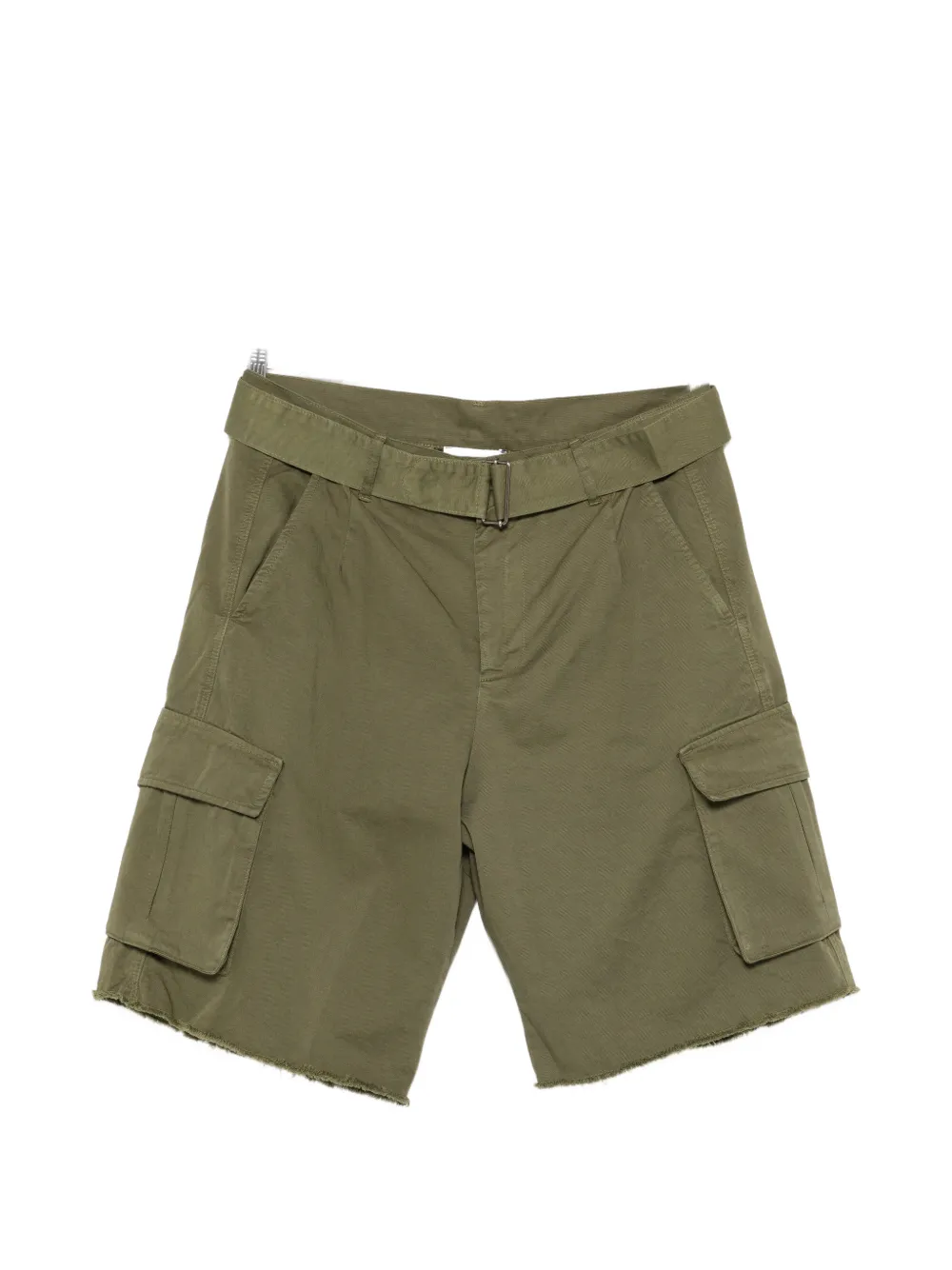 Laneus belted button cargo shorts - Verde