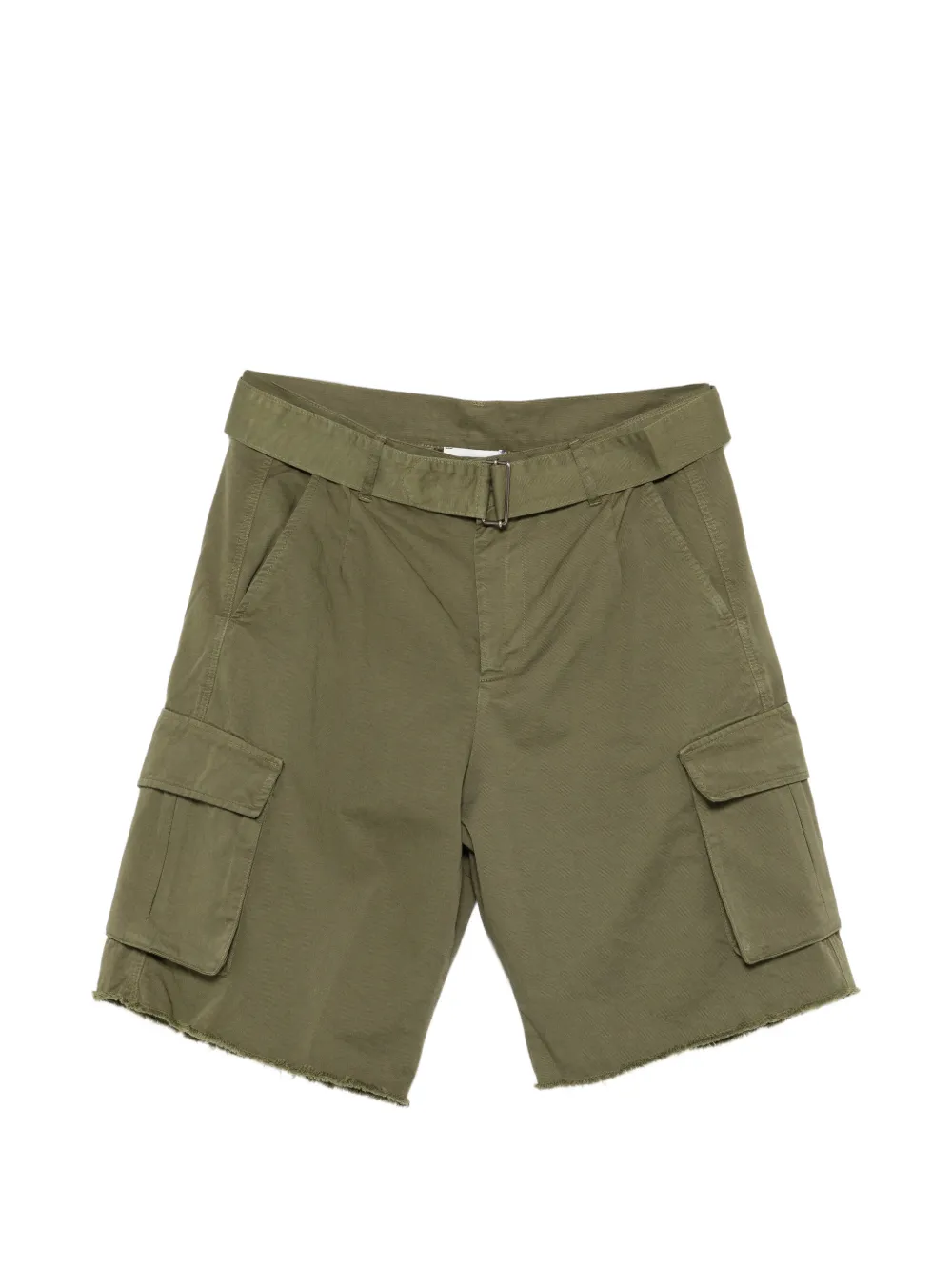 Laneus belted button cargo shorts - Verde
