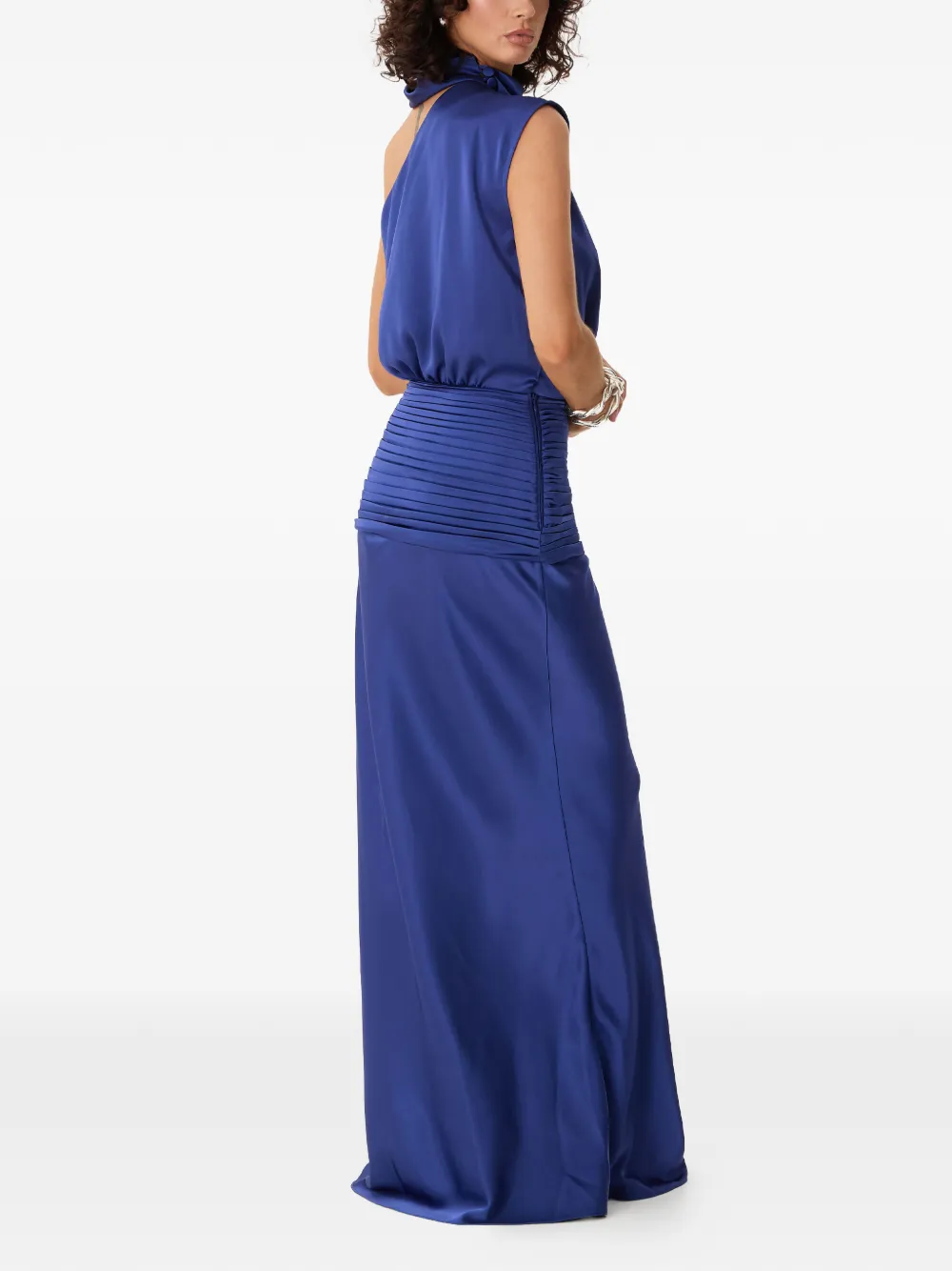  Moos Studio Asymmetric-shoulder Maxi Dress - Blue 