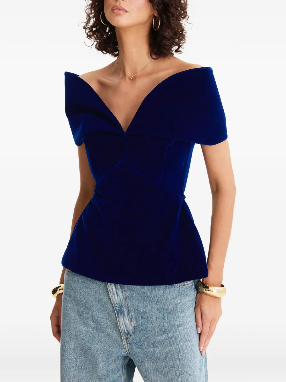 Royal V-Neck Blouse