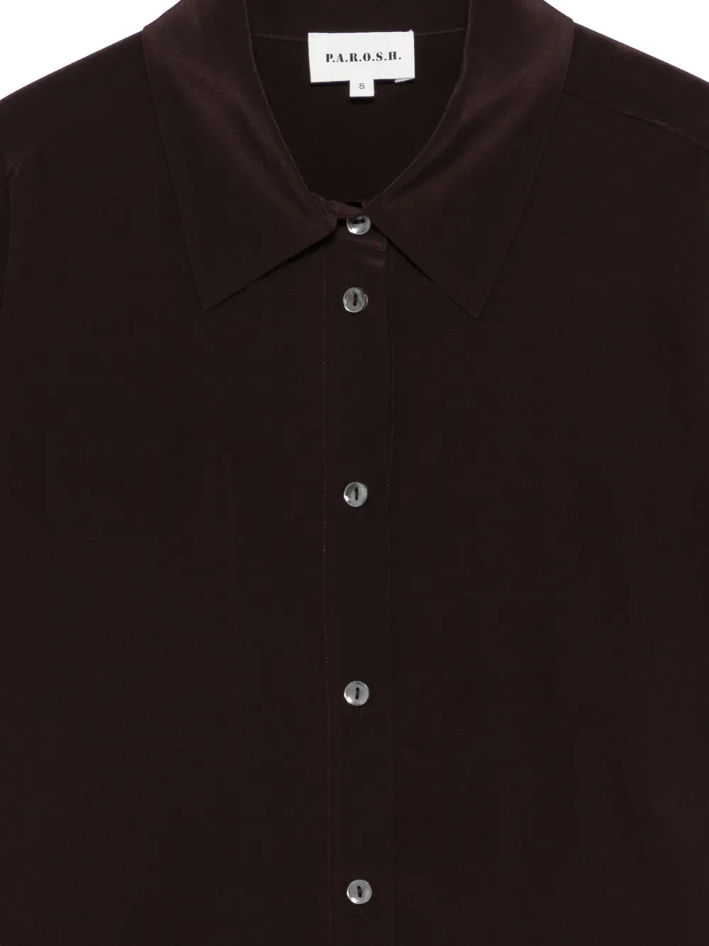  P.a.r.o.s.h. Sweet Button Shirt - Brown 