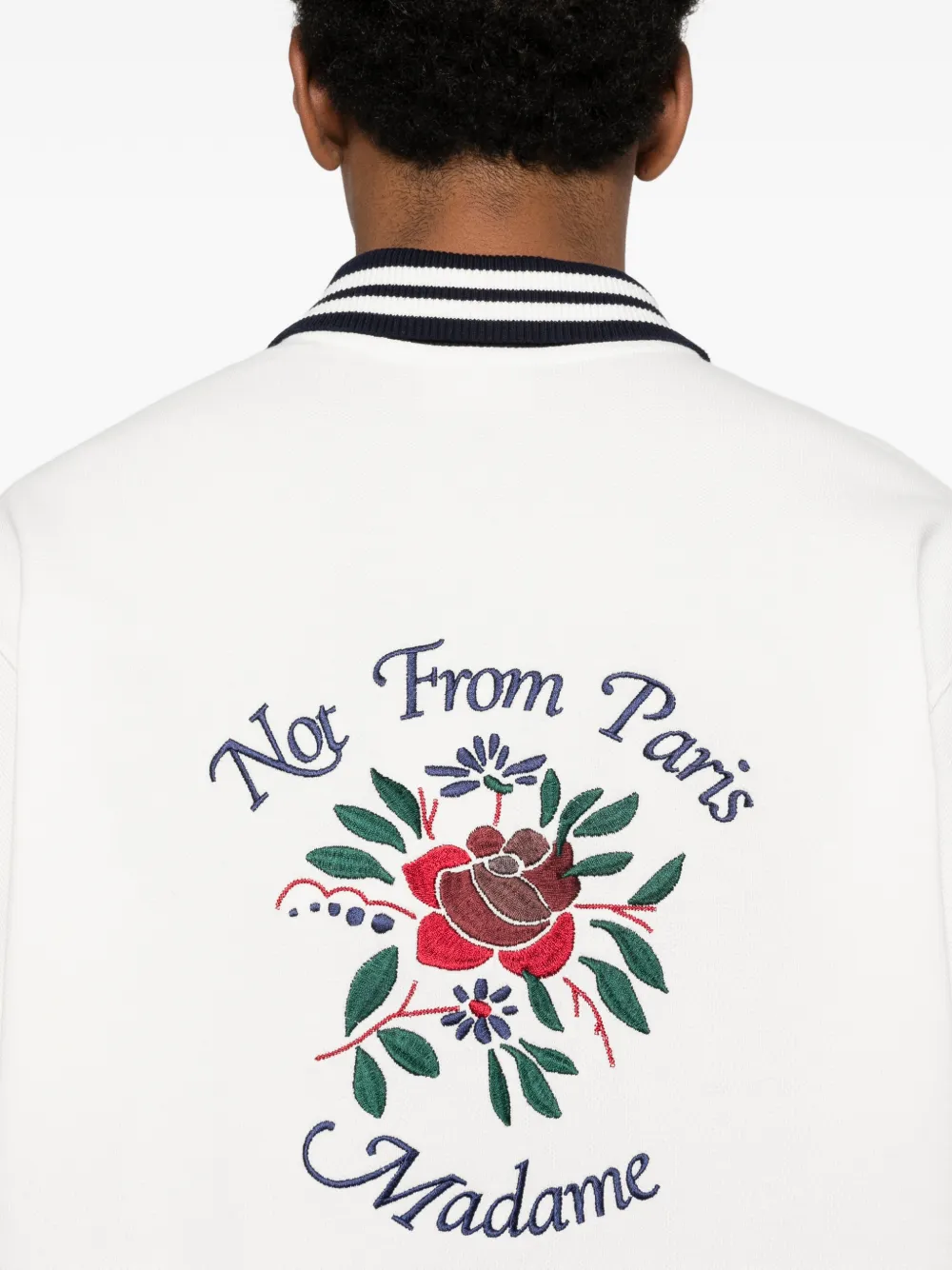 Drôle De Monsieur Poloshirt met geborduurd logo Wit