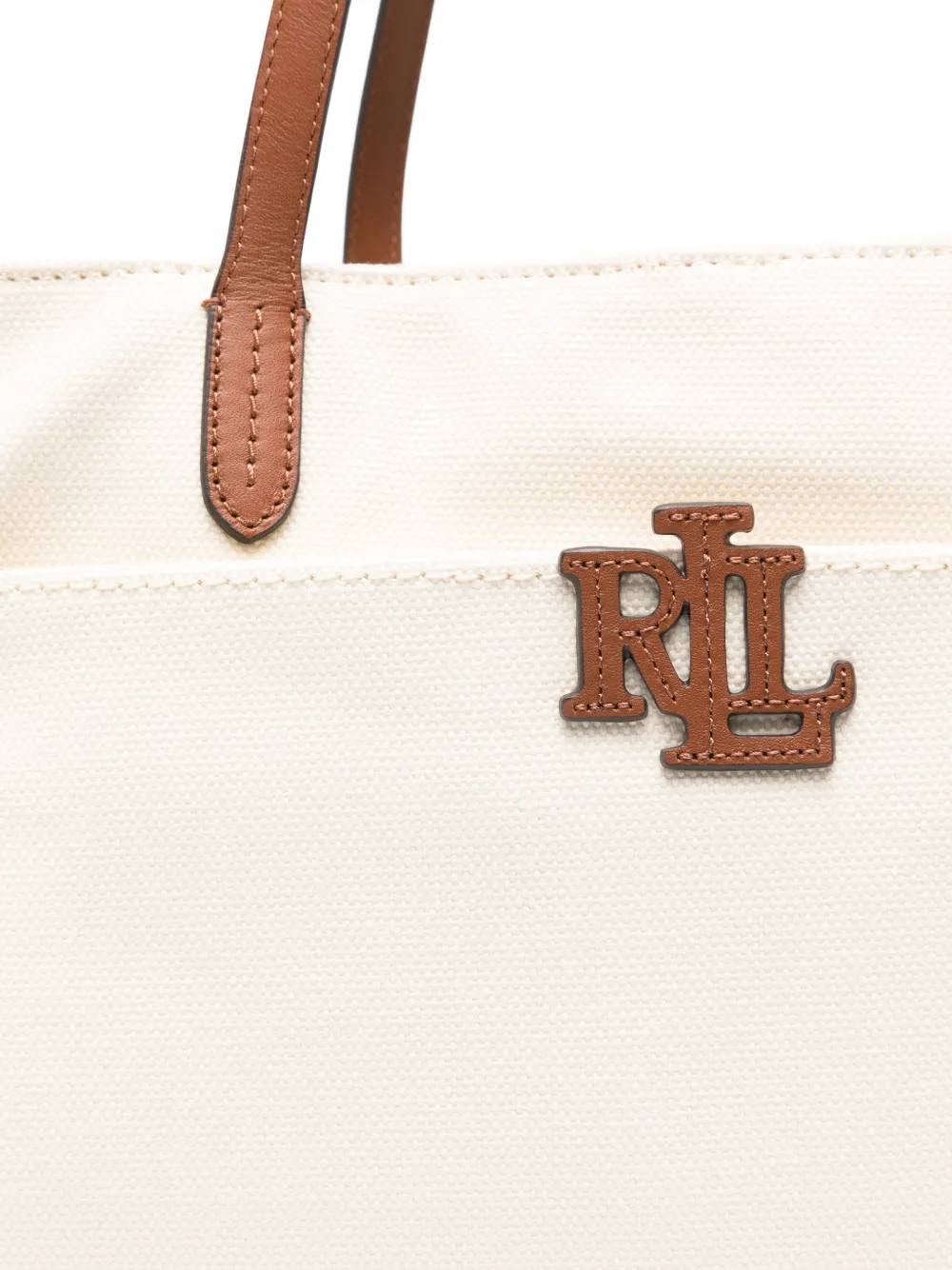 Lauren Ralph Lauren Shopper met logopatch Beige