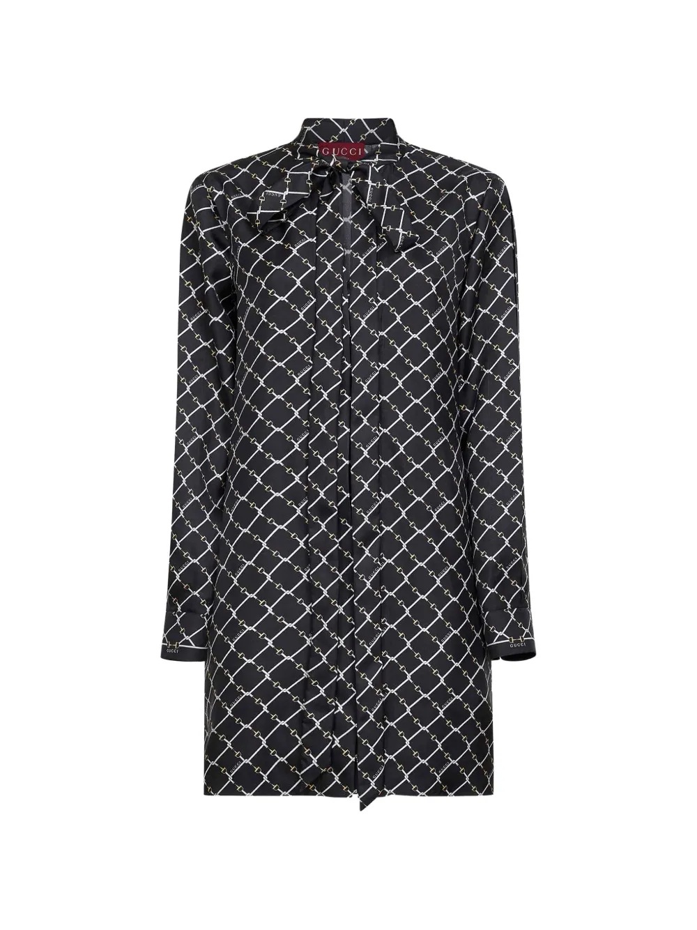 Gucci horsebit-pattern mini dress - Black