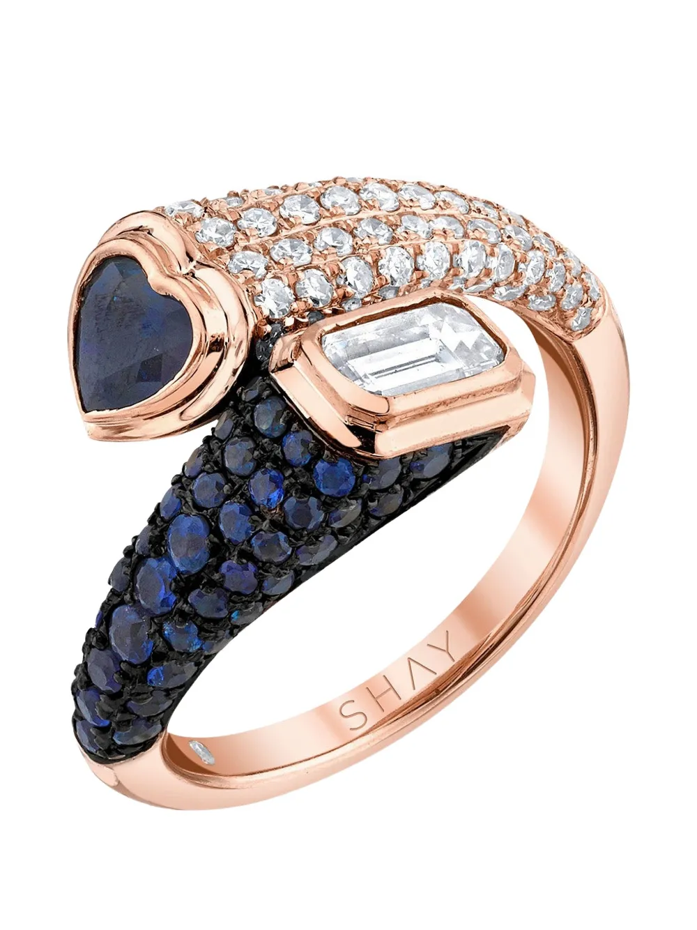 SHAY sapphire and diamond heart ring - Rosa