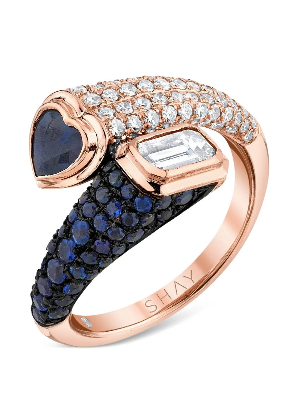 SHAY sapphire and diamond heart ring - Rosa