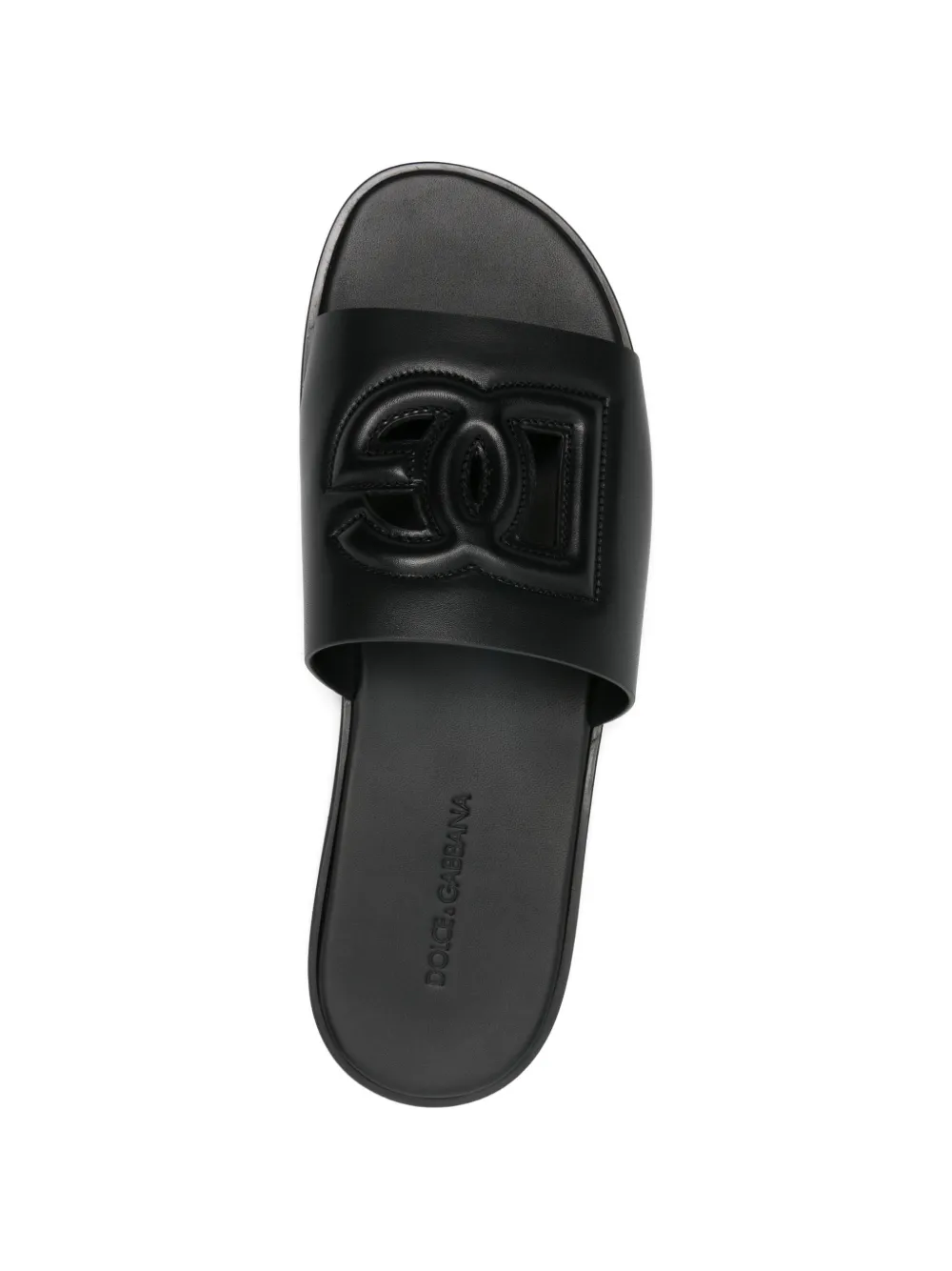 Dolce & Gabbana logo-embossed sandals Zwart