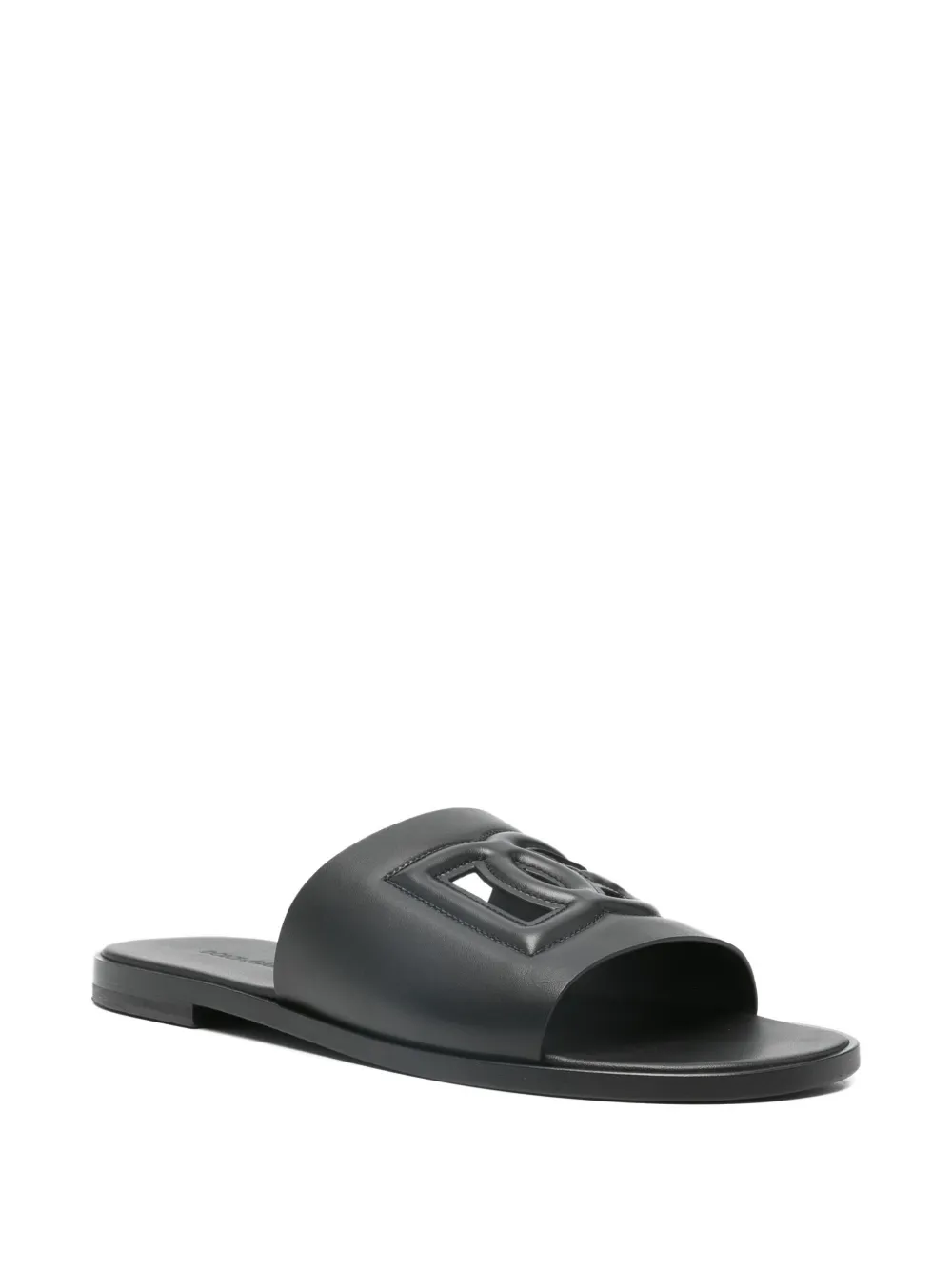 Dolce & Gabbana logo-embossed sandals Zwart