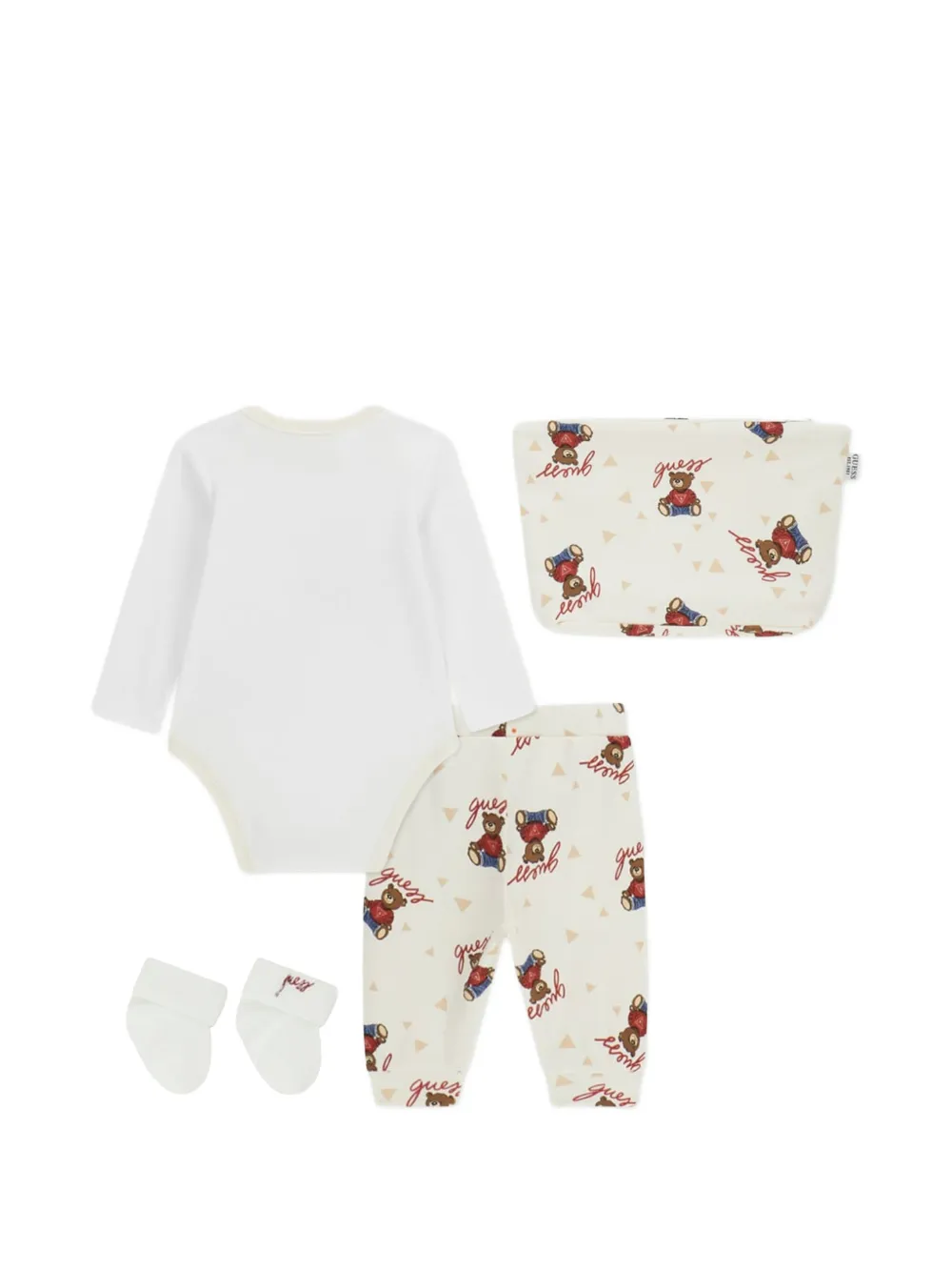 guess kids Romper met teddybeerprint Beige