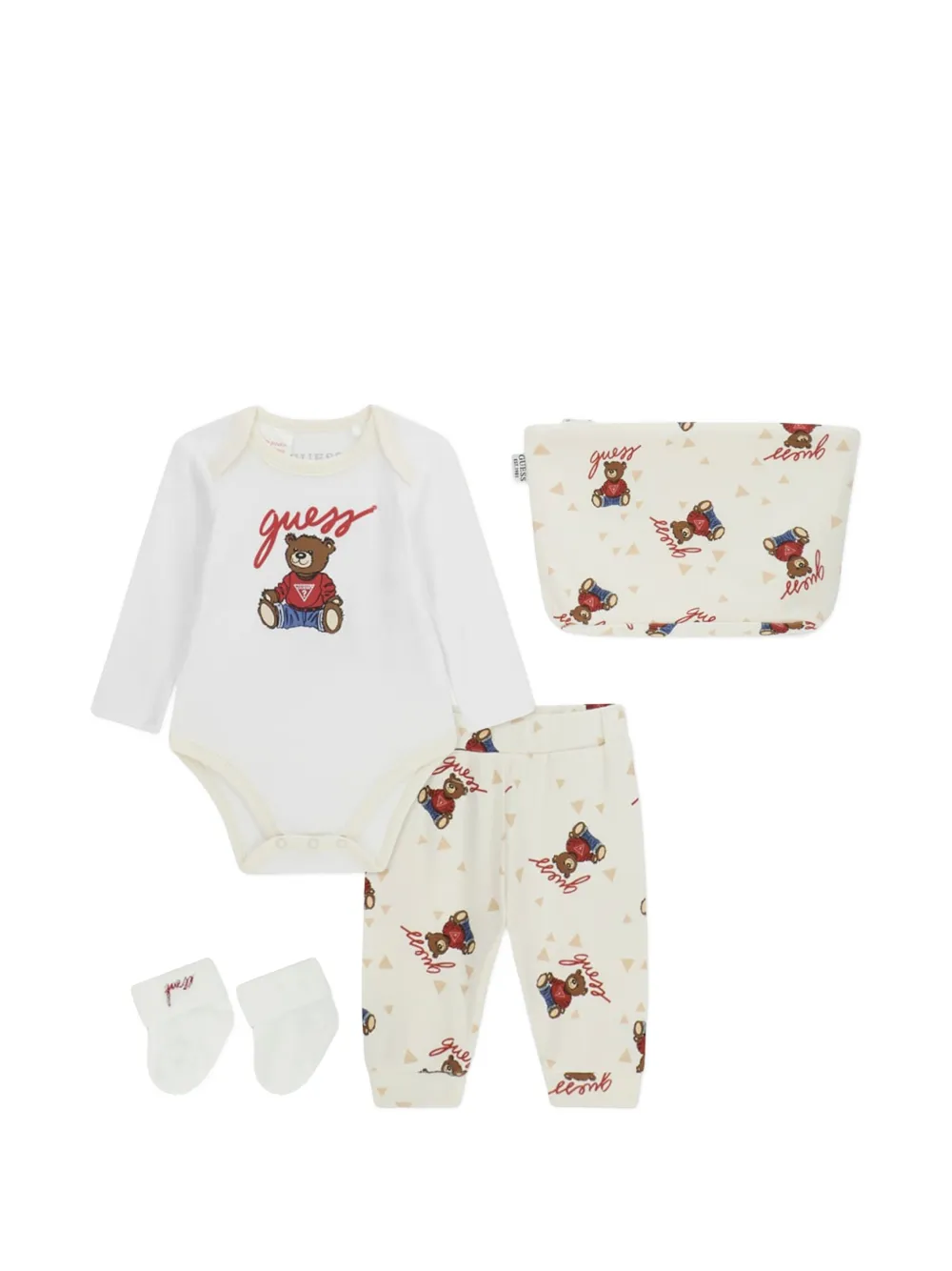 guess kids teddy-bear print babygrow set - Toni neutri