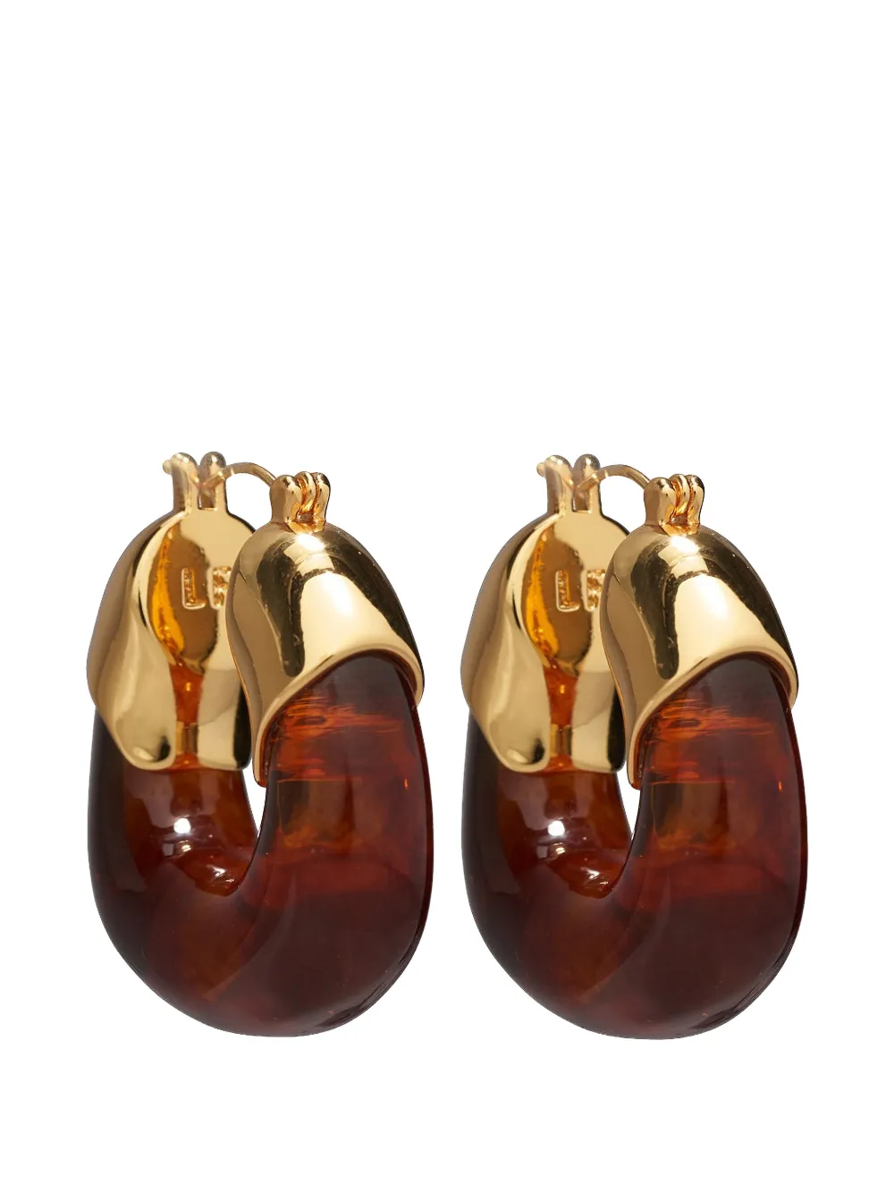 Lizzie Fortunato tortoise hoop earrings - Oro