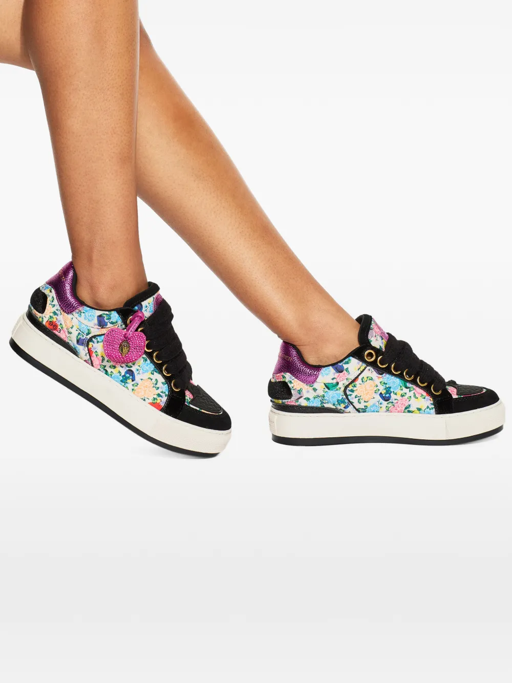 Kurt Geiger London floral-pattern sneakers Wit