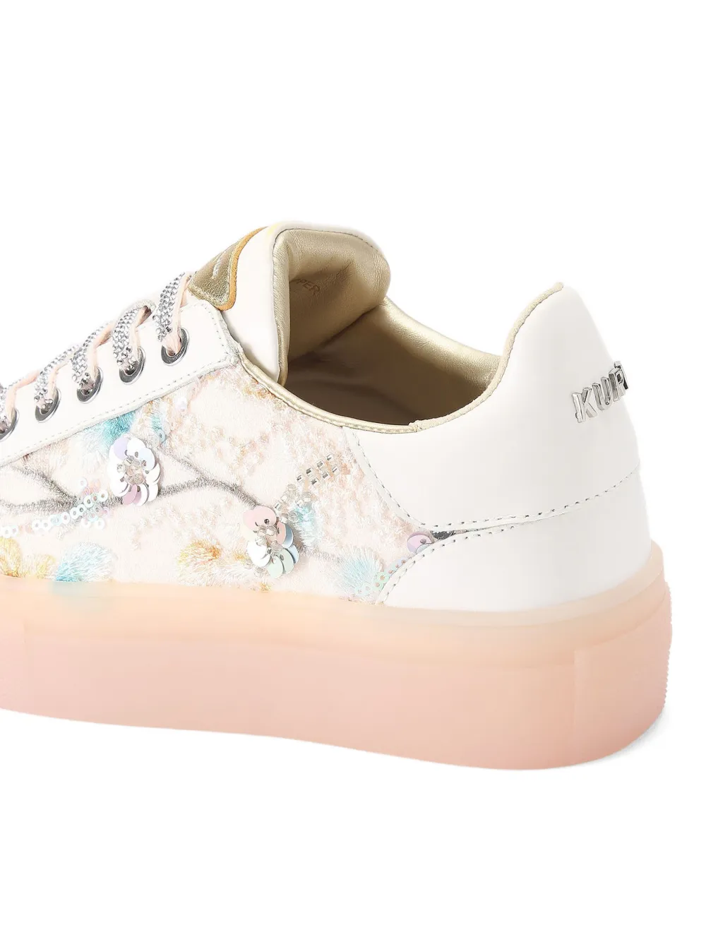 Kurt Geiger London Sneakers verfraaid met kristallen Wit
