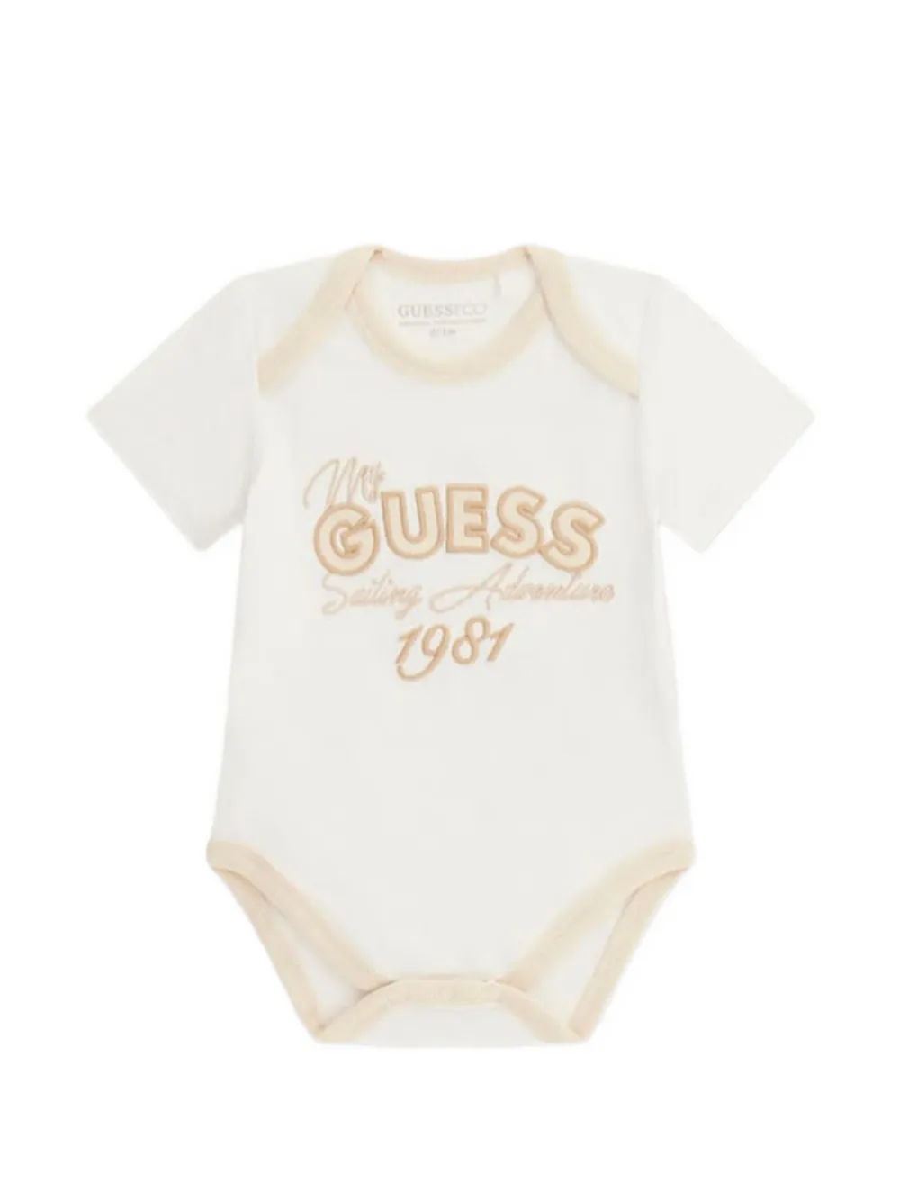 guess kids Top broek muts en slabbetje Wit