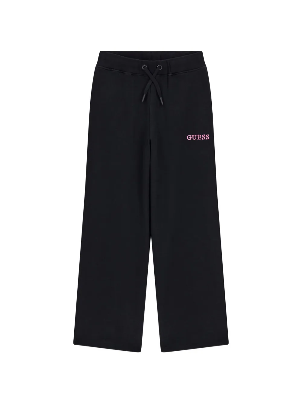 guess kids logo-embroidered drawstring track pants - Nero