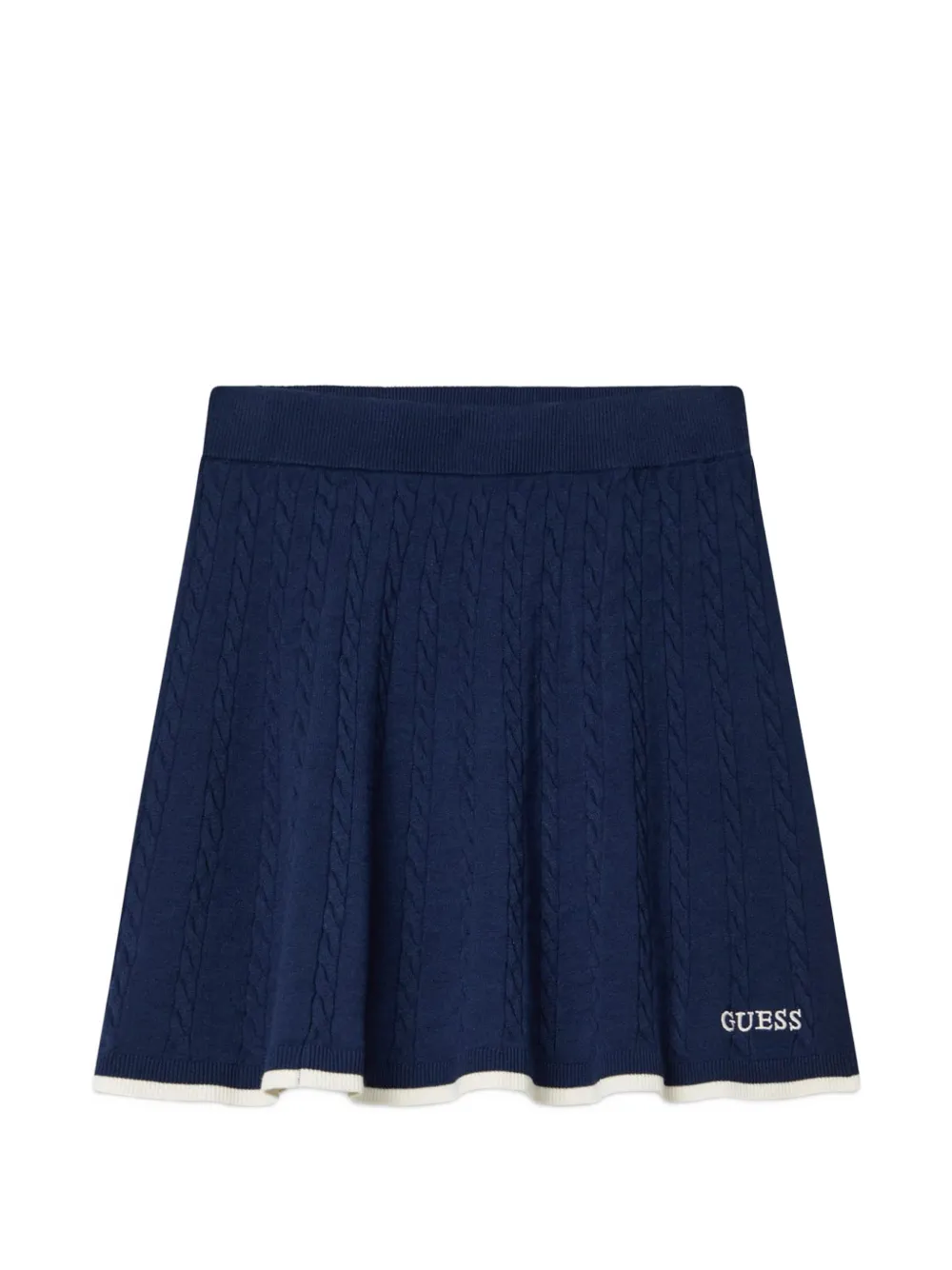 guess kids cable-knit skirt - Blu