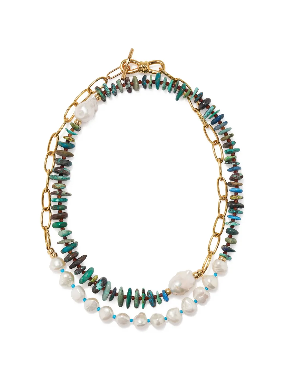 Lizzie Fortunato multi-stone necklace - Oro
