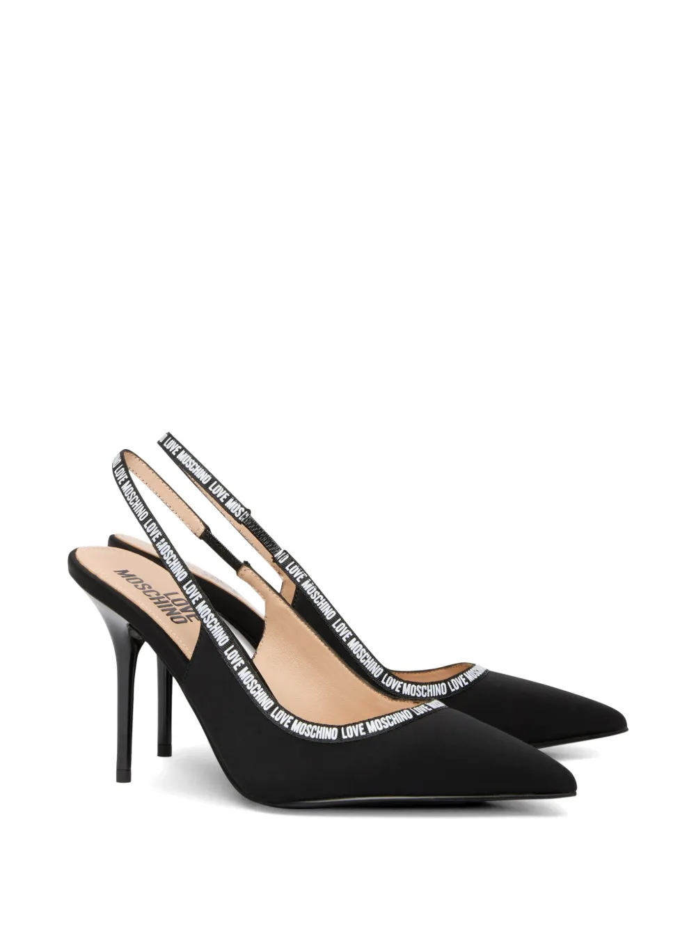 Love Moschino slingback court pumps Zwart