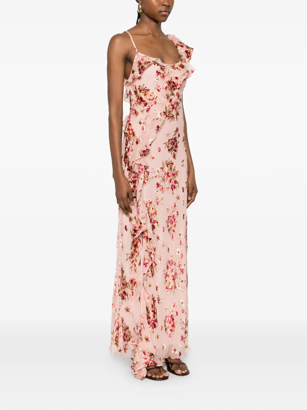 Rixo Ester maxi-jurk Roze